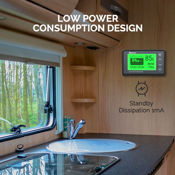 Renogy 500A battery monitor low power consumption