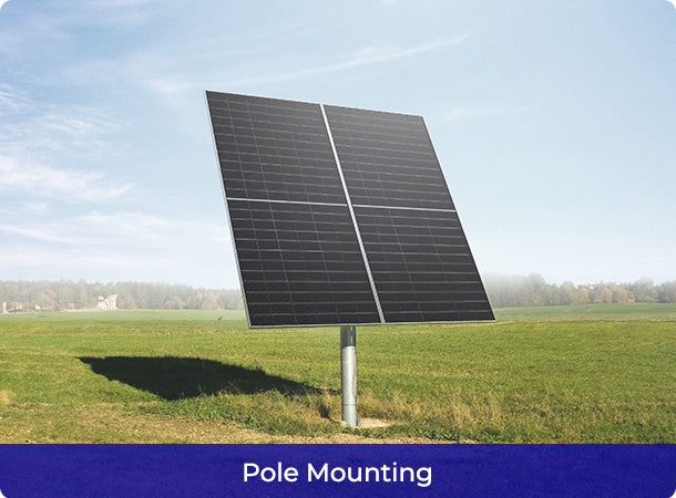 Renogy 590W solar panels on a pole mounting system