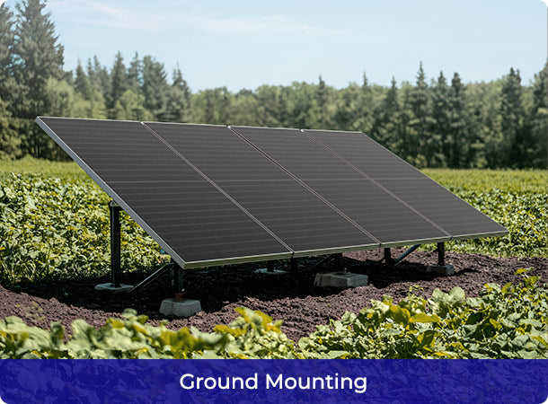 Renogy 590W solar panels on a ground mounting system