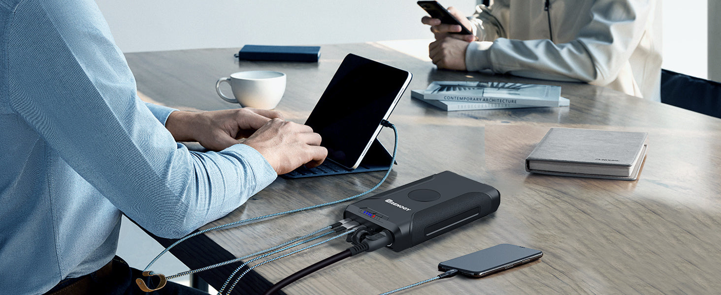 Renogy power bank charging multiple electronics