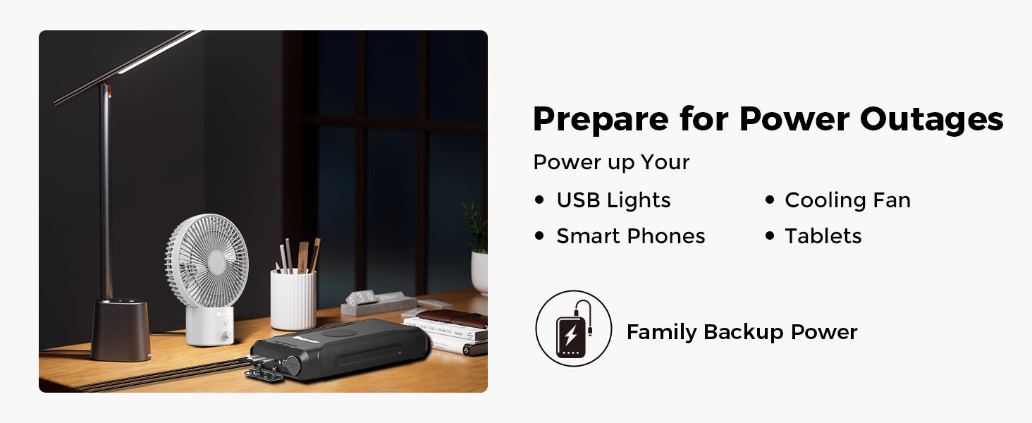 Renogy power bank supporting small backup essentials