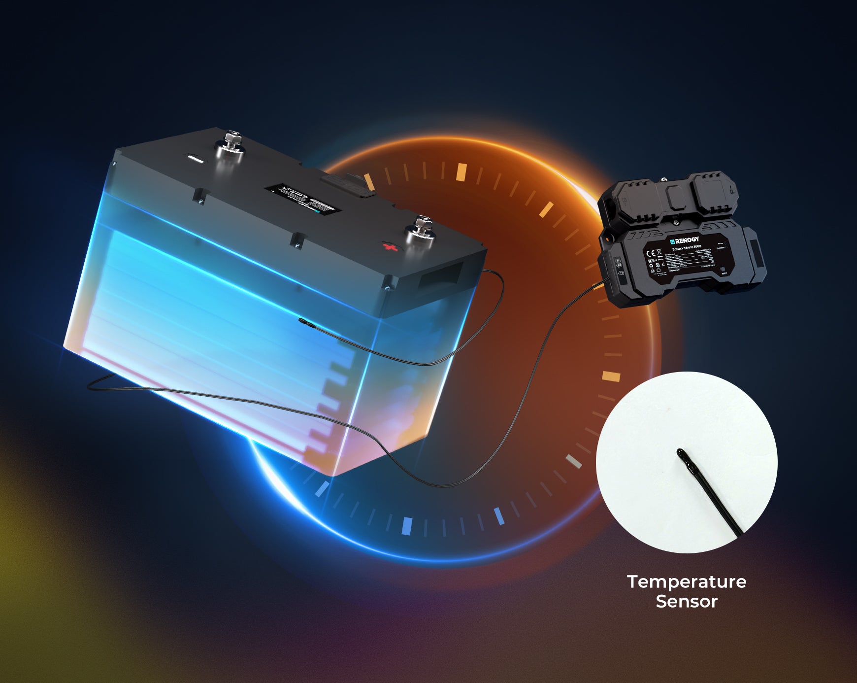 Renogy Battery Shunt 300 temperature sensor