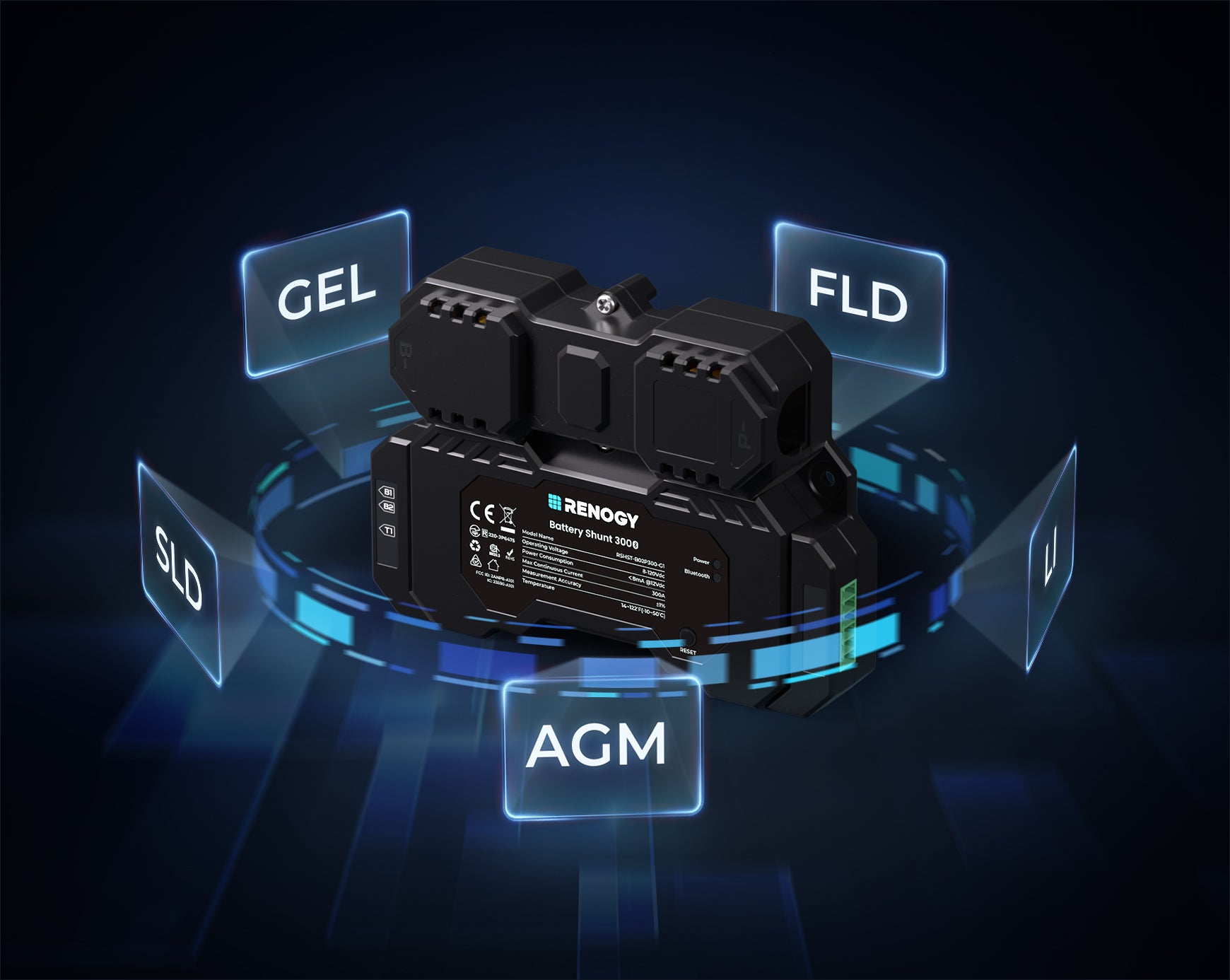 Renogy Battery Shunt 300 battery compatibility