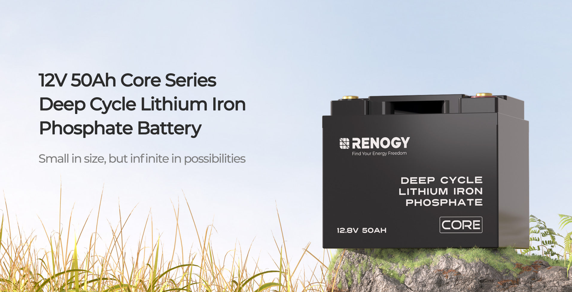Renogy 12V 50Ah Core Series lithium battery overview