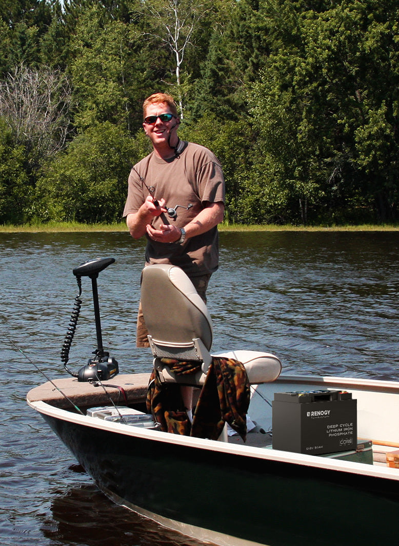 Trolling motor application for compatible lithium battery