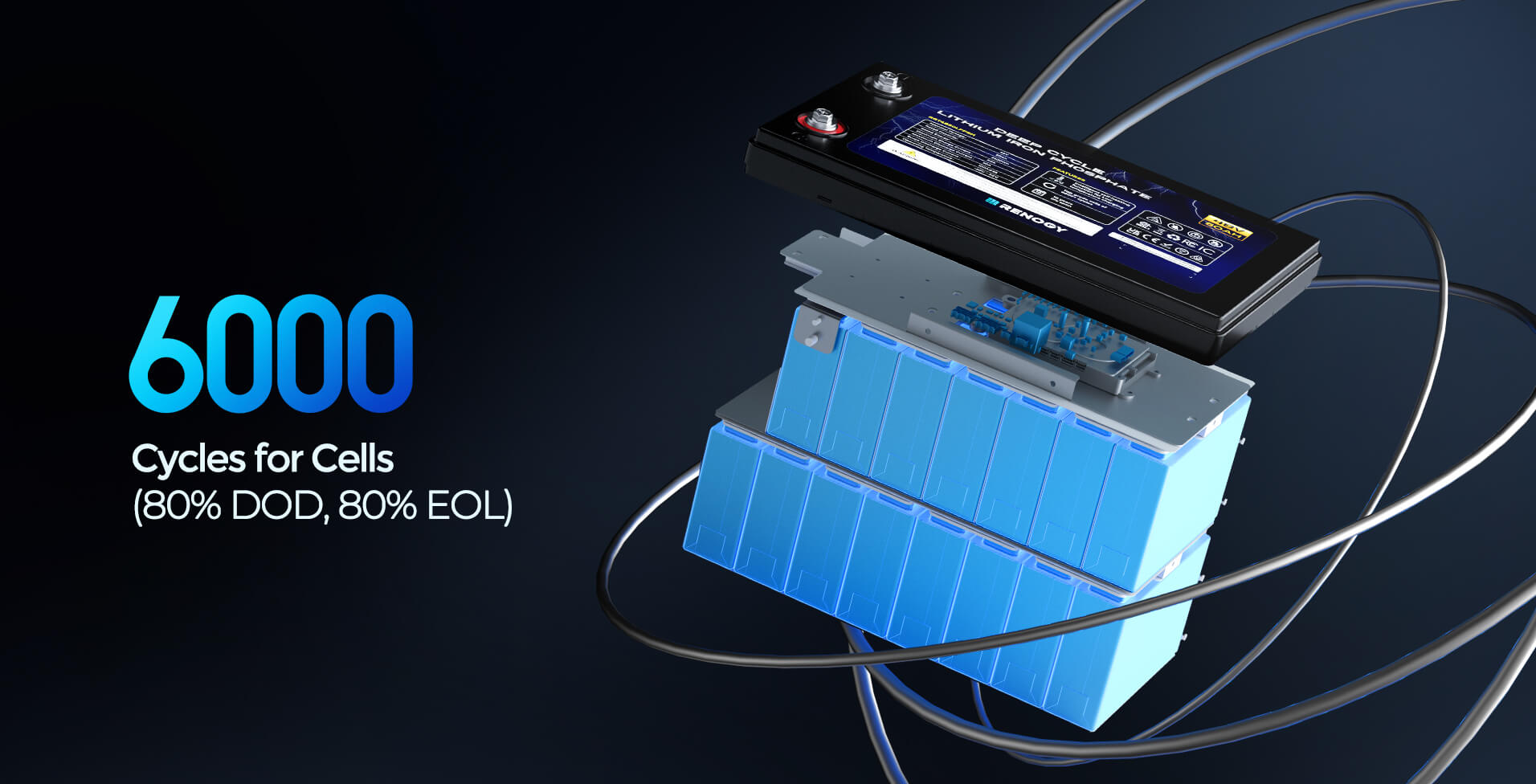 Renogy 48V battery long cycle life cell construction