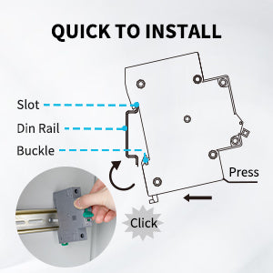 Renogy miniature DC circuit breaker DIN rail design