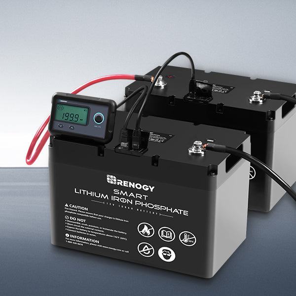 Renogy smart lithium parallel battery bank monitoring