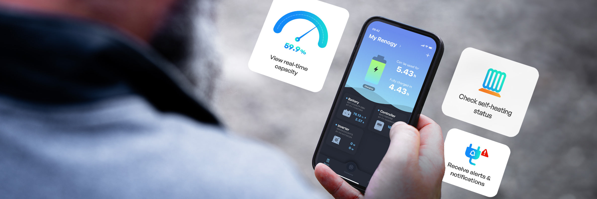 Pro S1 battery monitoring through the Renogy app