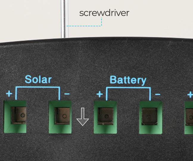 Rover solar charge controller wiring step 1