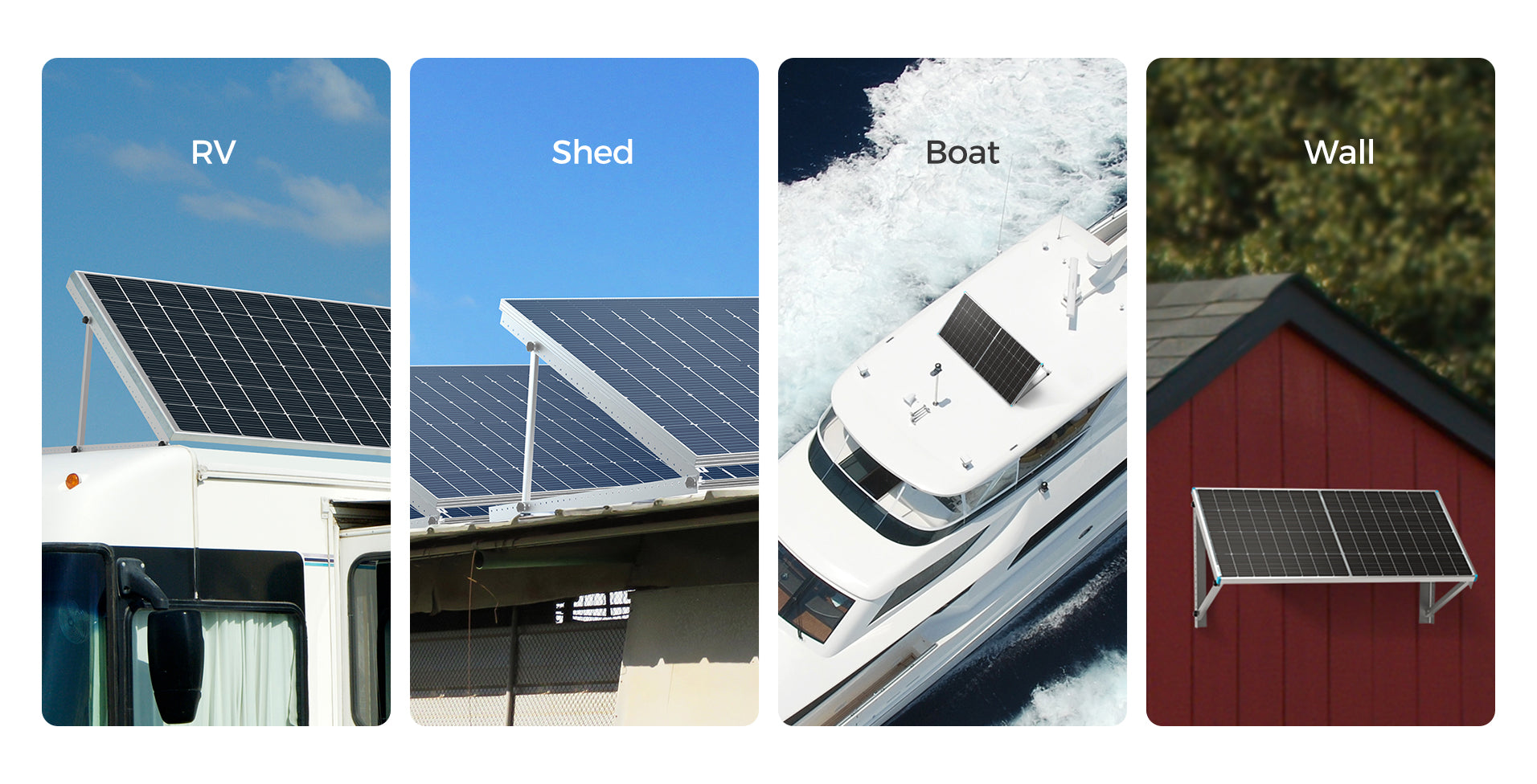 Renogy RV tilt bracket application examples