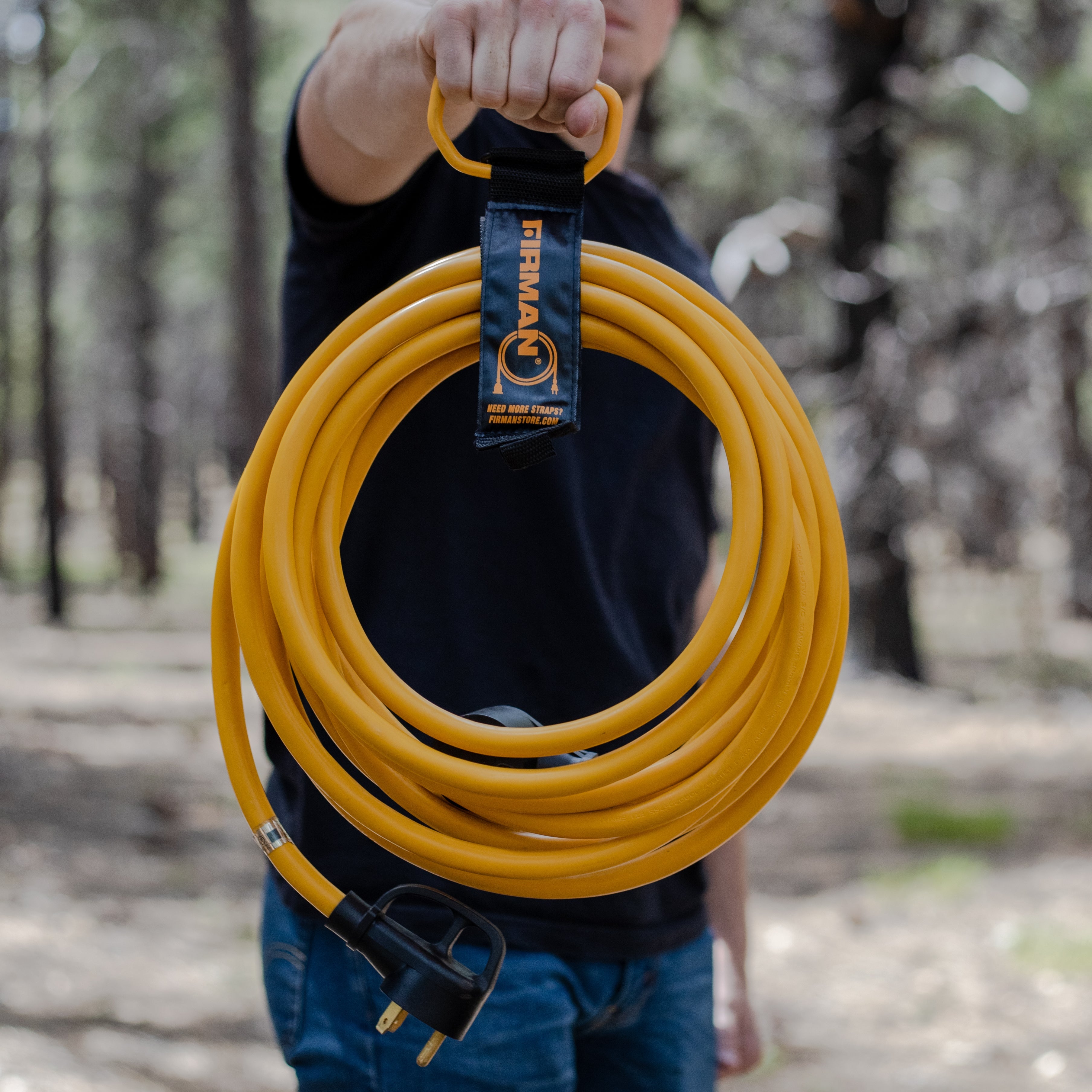 25ft Heavy Duty TT-30P to TT-30R Power Cord With Storage Strap