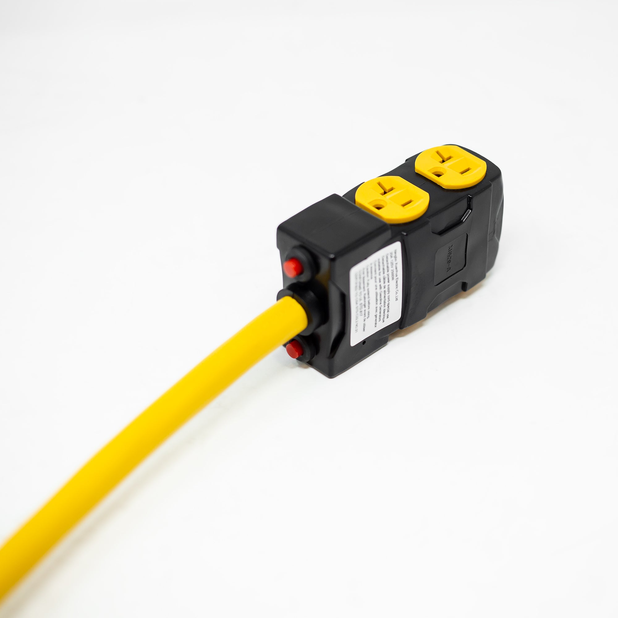 Heavy Duty L14-30P to (4) 5-20R Short Power Cord With Attachment Clips