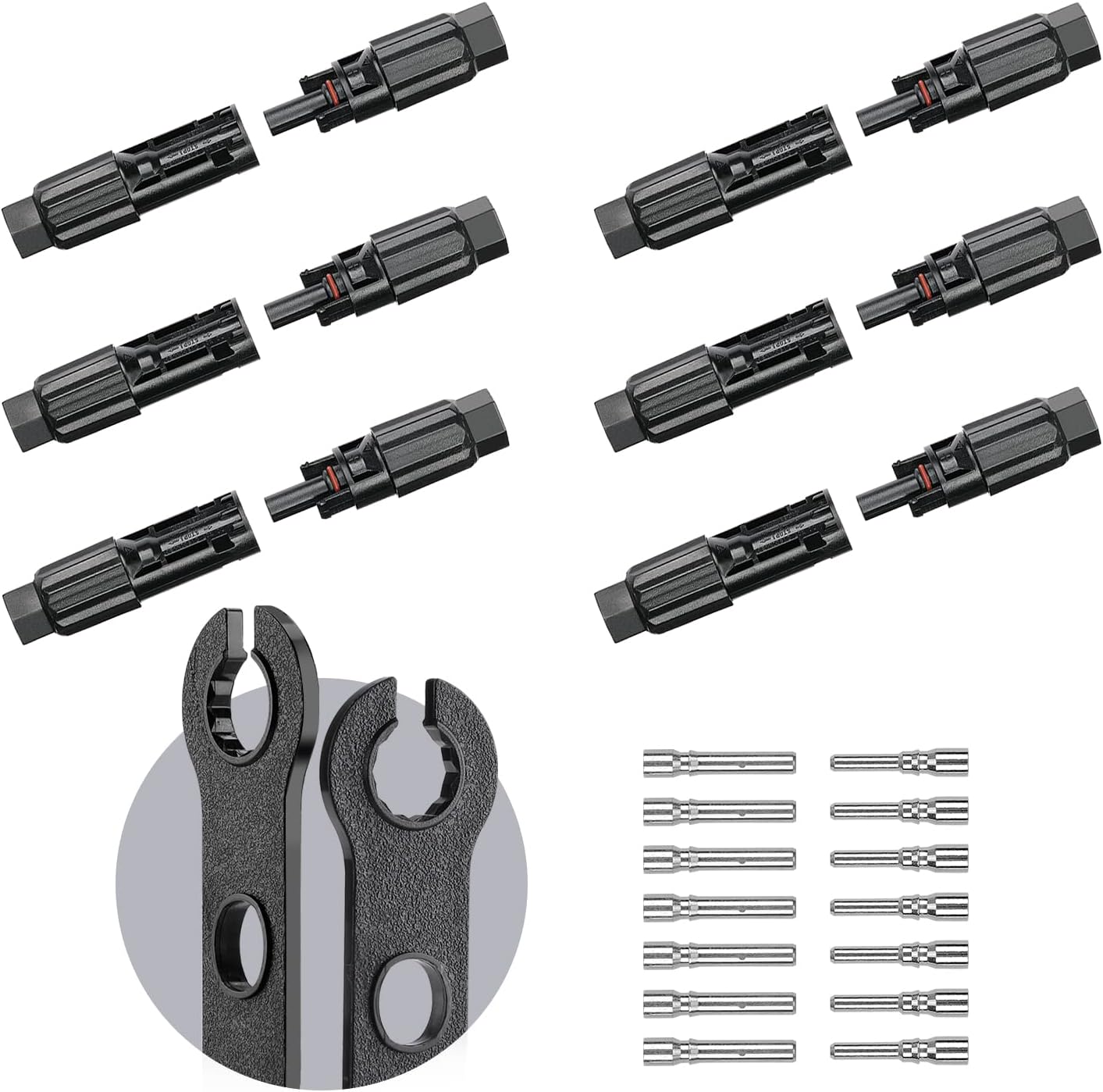 12 PCS Solar Connector Solar Panel Cable Connectors Solar Panel Connectors Kit