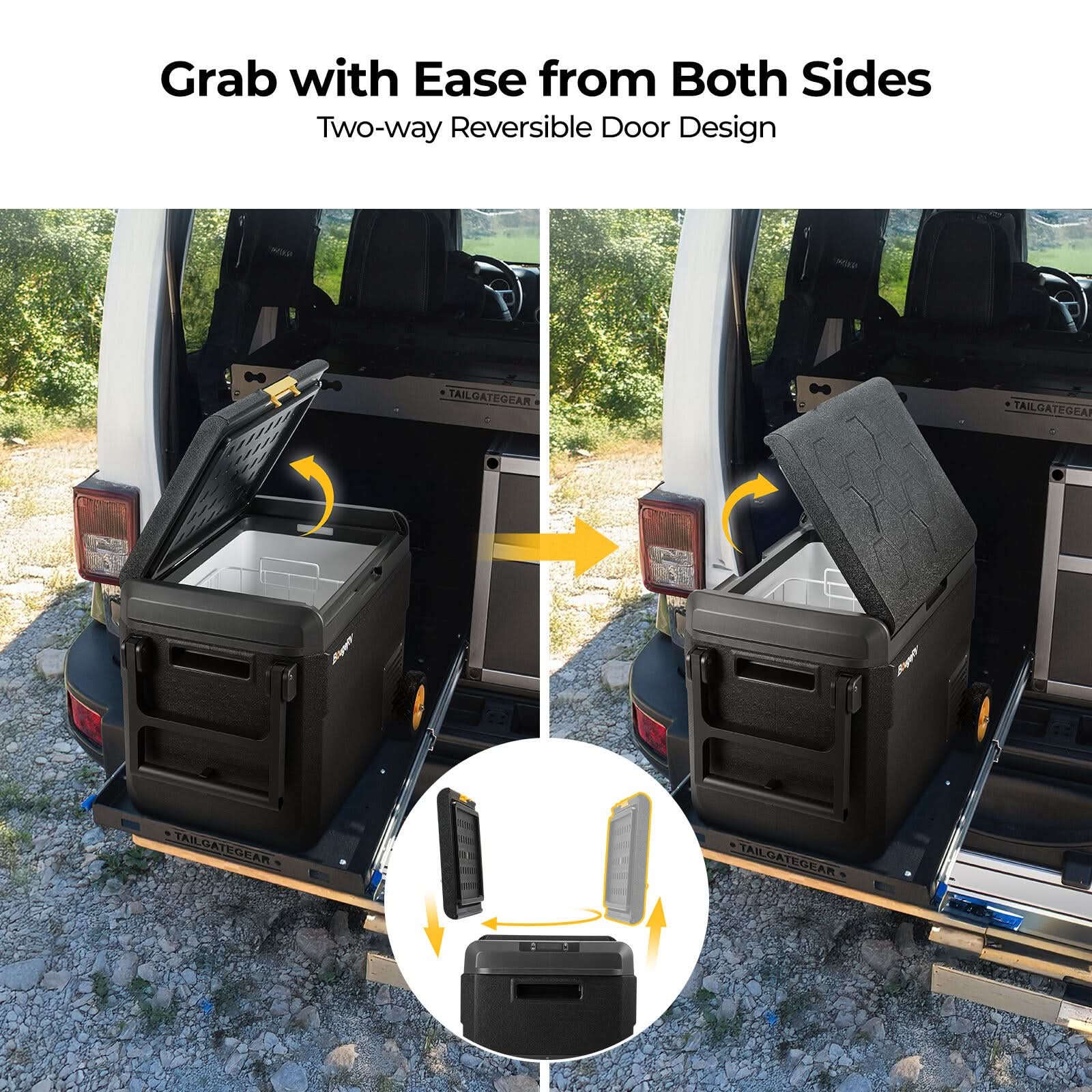 BougeRV CRS 53QT 12 Volt Portable Car Fridge