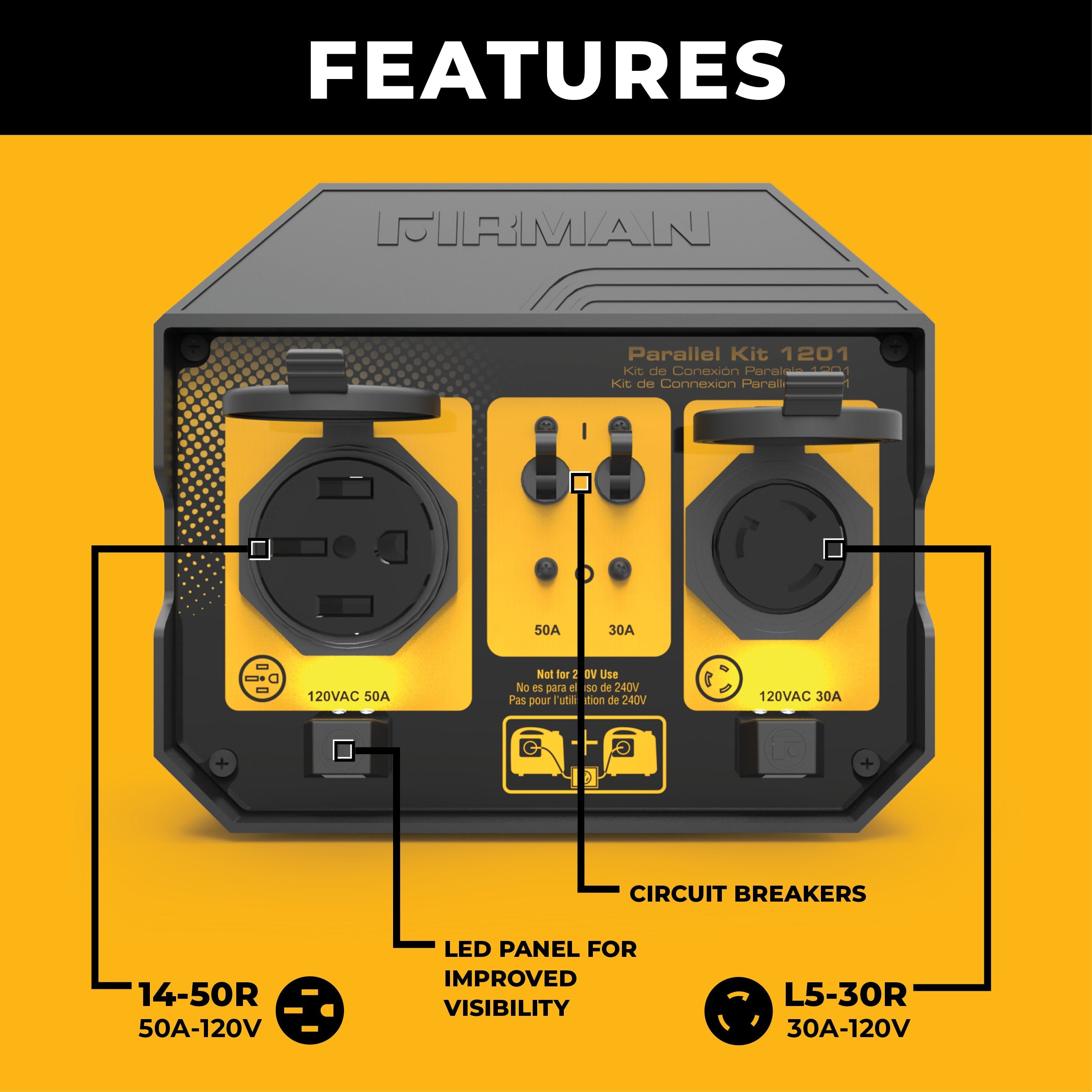 50A Portable Generator Parallel Kit