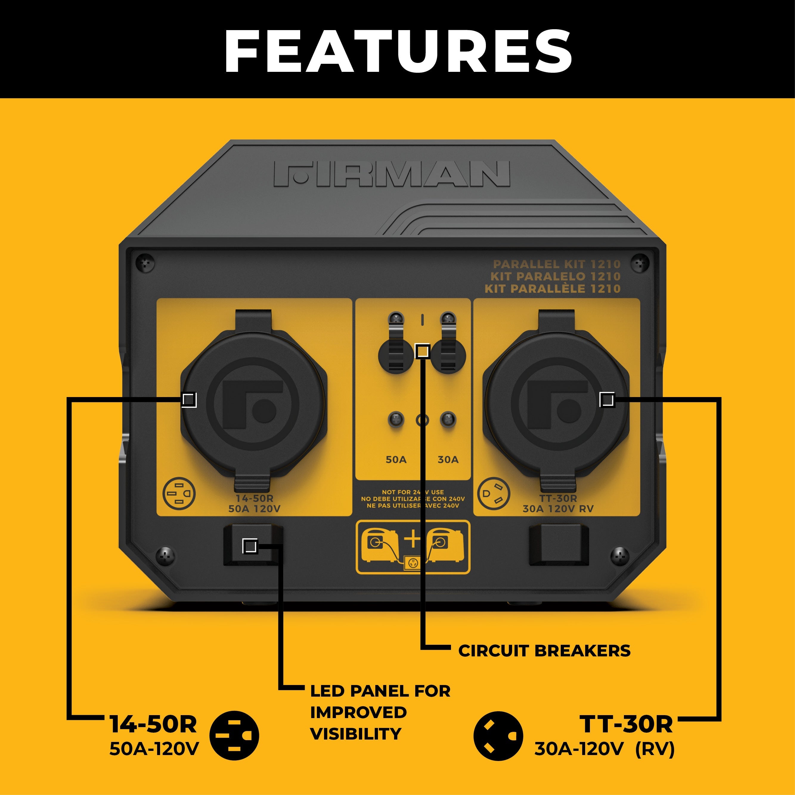 50A PORTABLE GENERATOR PARALLEL KIT