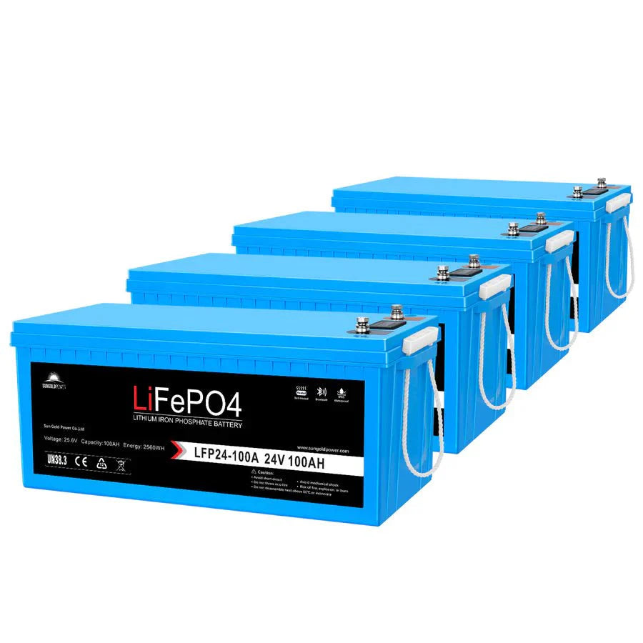 12V 200Ah LiFePo4 Deep Cycle Lithium Battery/ Bluetooth / Self- Heating / IP65