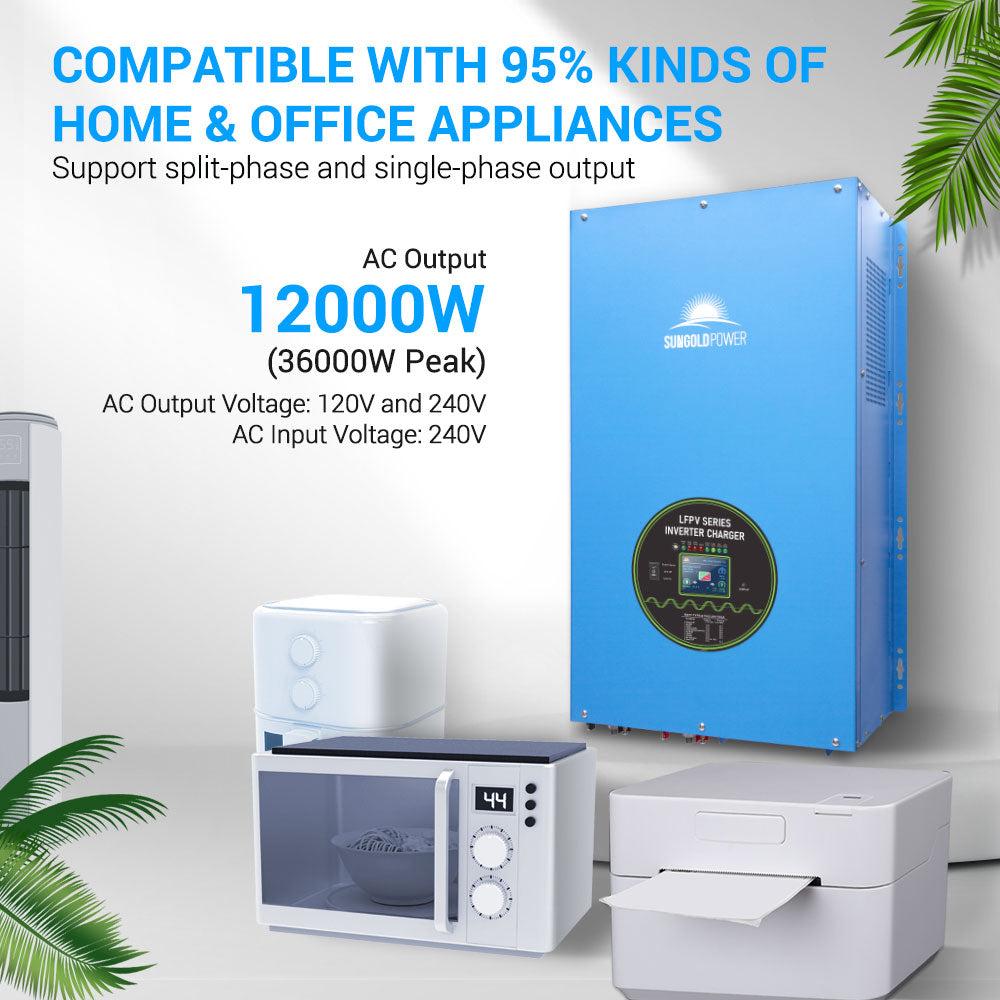 18kw 48v split phase inverter AC input 240V AC output 120V/240V (without MPPT)