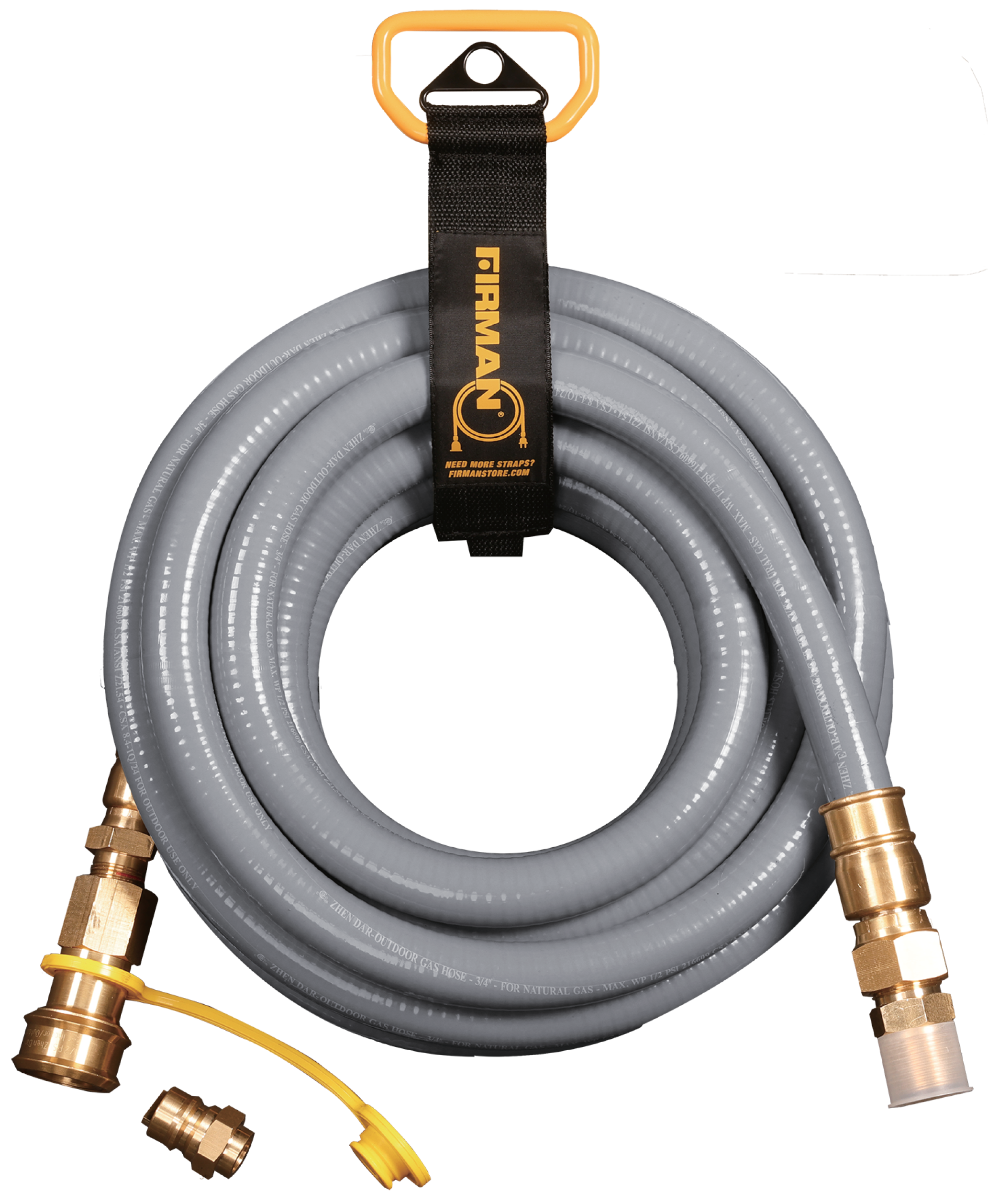 25FT Natural Gas Large Hose 3/4in with Storage Strap