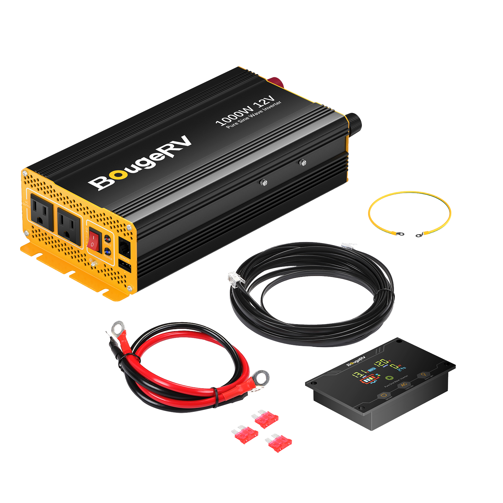 BougeRV 200W 12V Rigid Solar System Kit