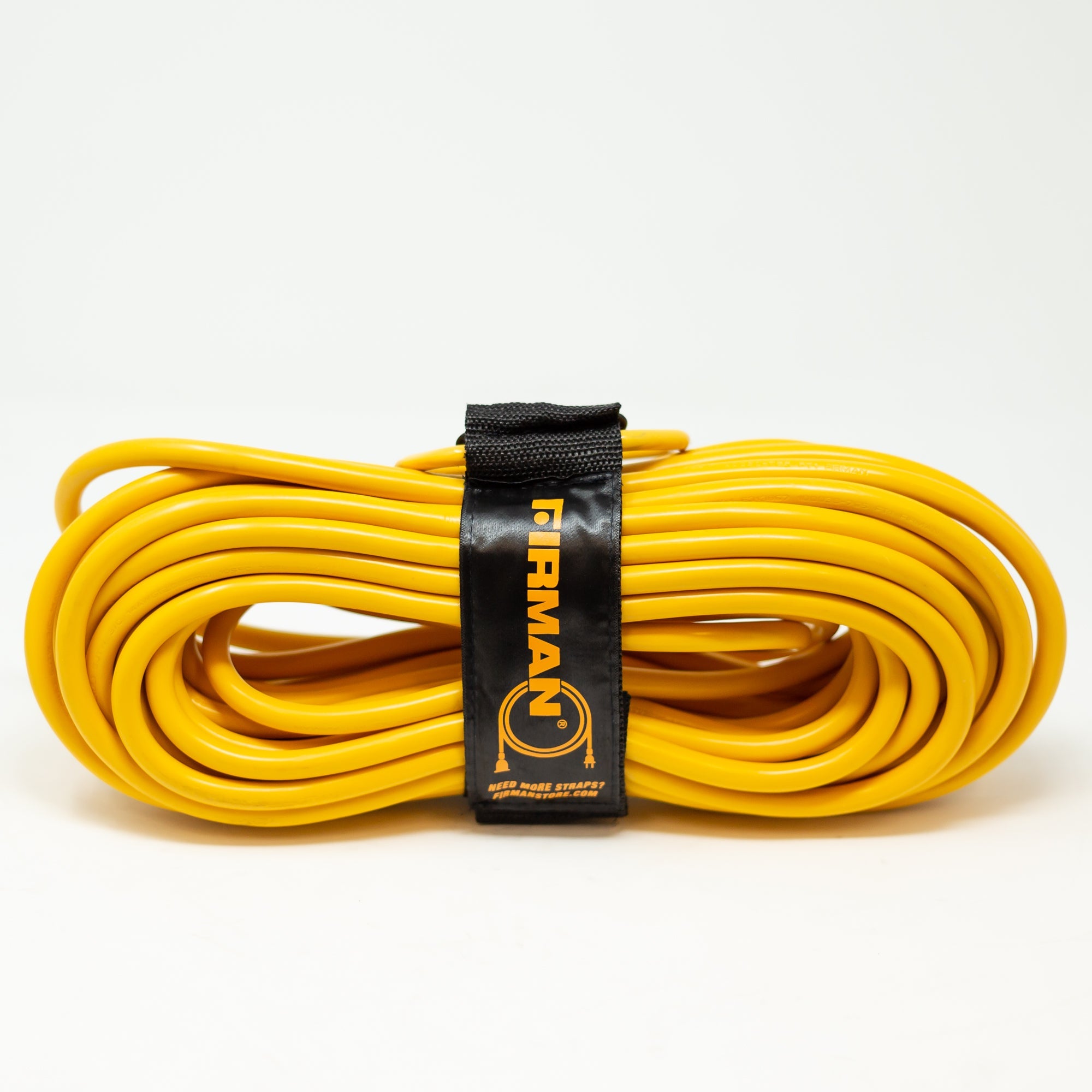 50ft Medium Duty 5-15P to 5-15R Generator Utility Power Cord With Storage Strap