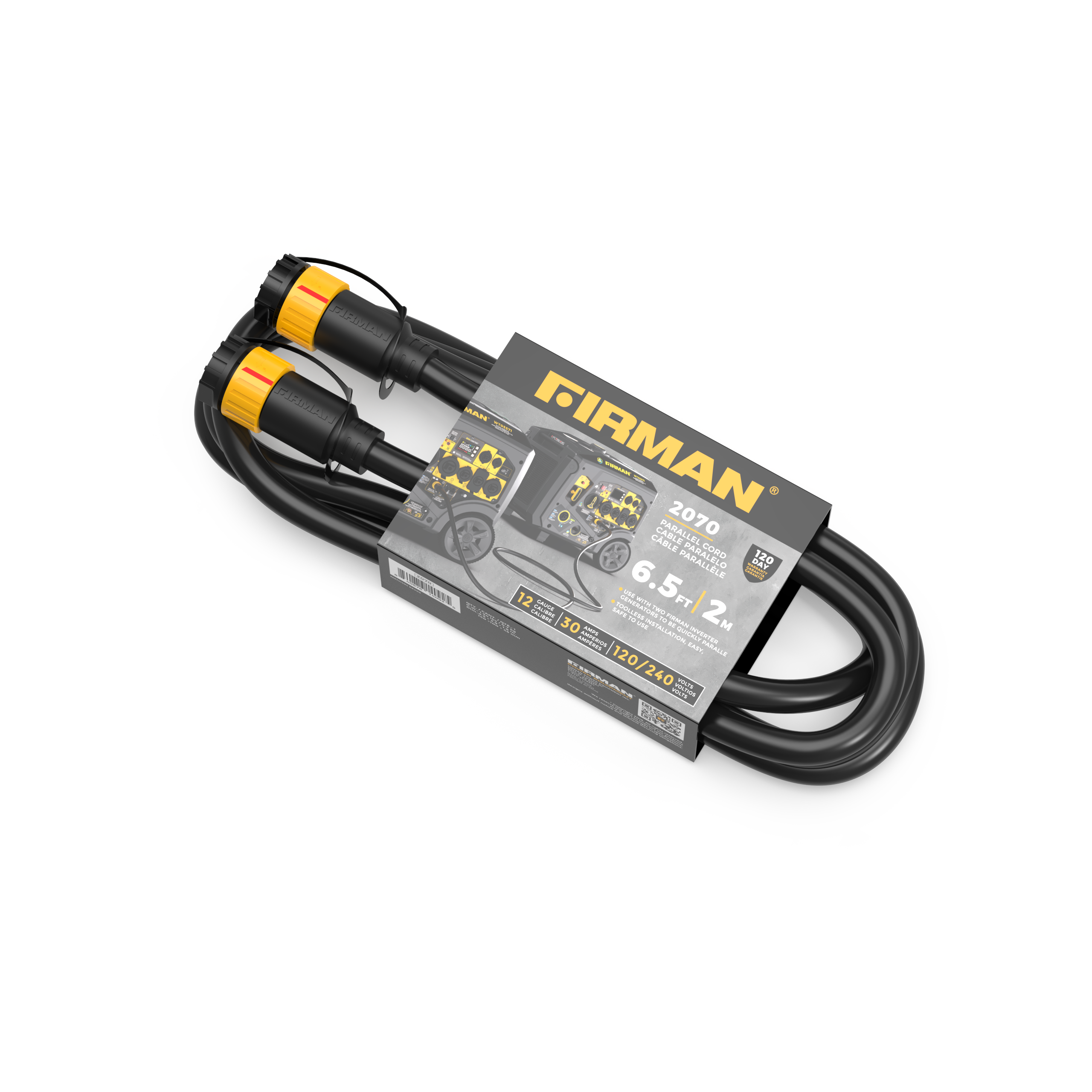 6.5FT Parallel Cord for over 5000W FIRMAN Portable Inverter Generator 120/240V 7200W