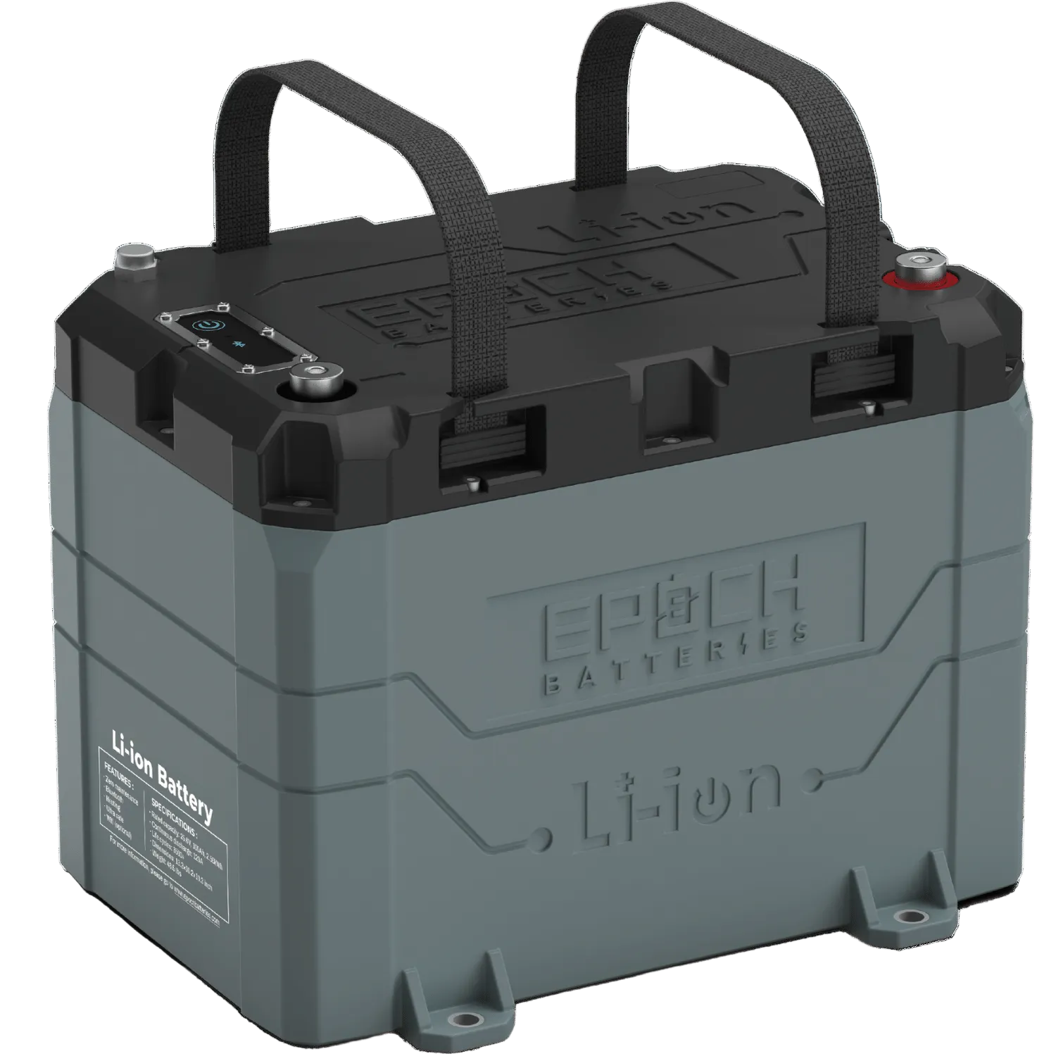 24V 100Ah (2.56kWh) LiFePO4 Lithium Battery - Bluetooth Heating Waterproof