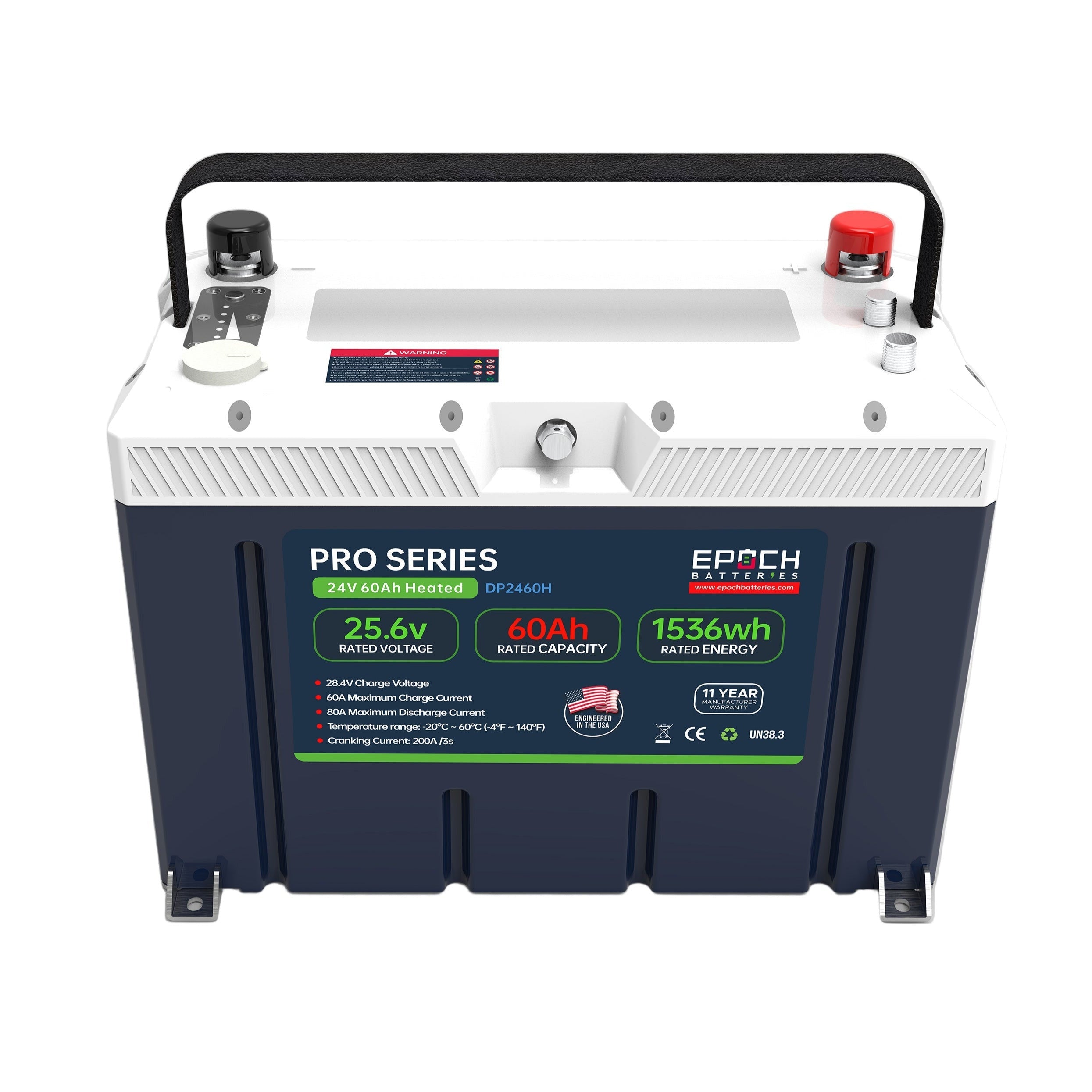 24V 60Ah (1.54kWh) Pro Series - Heated Bluetooth & Victron Comms LiFePO4 Battery