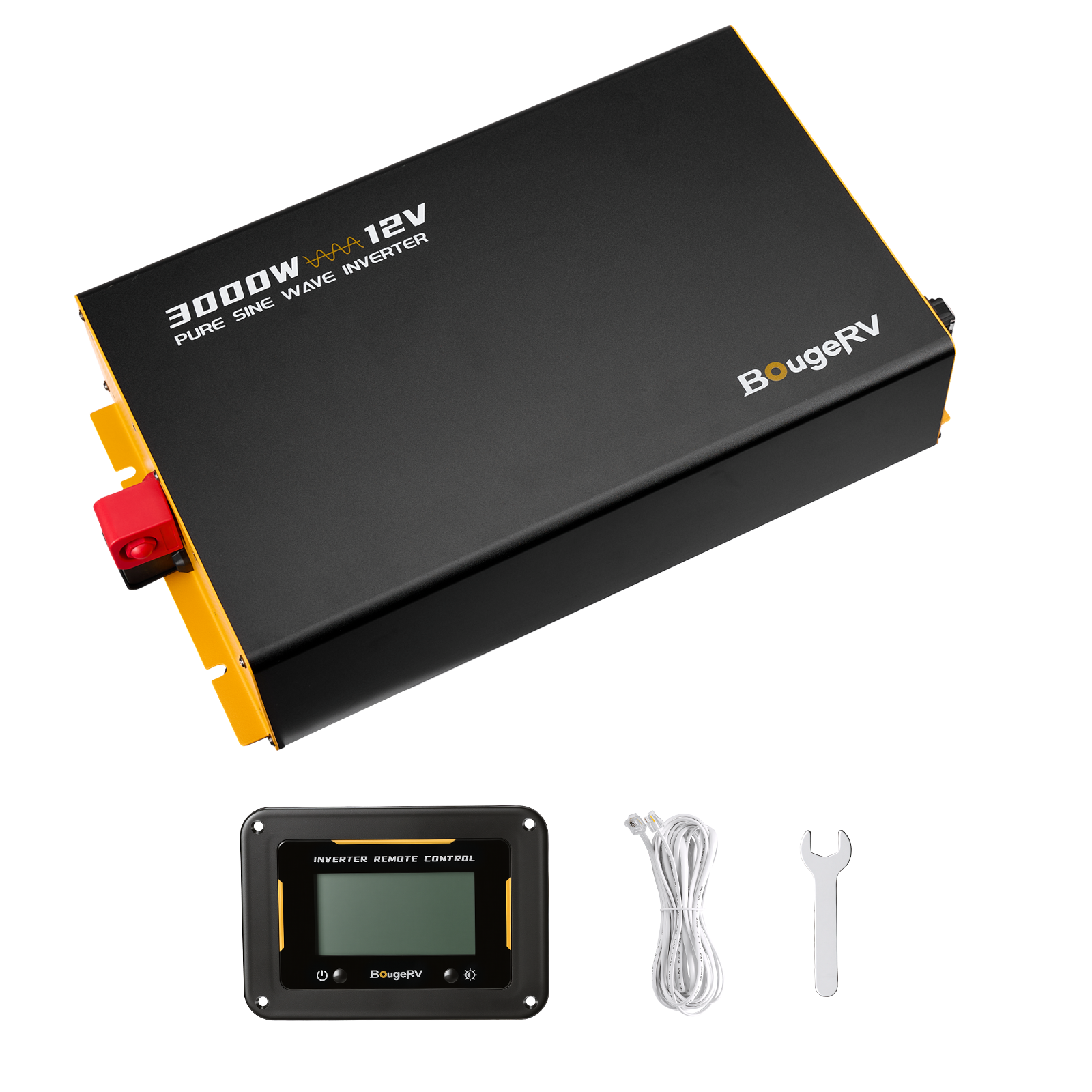 BougeRV 3000W 12V Pure Sine Wave Inverter with Bluetooth