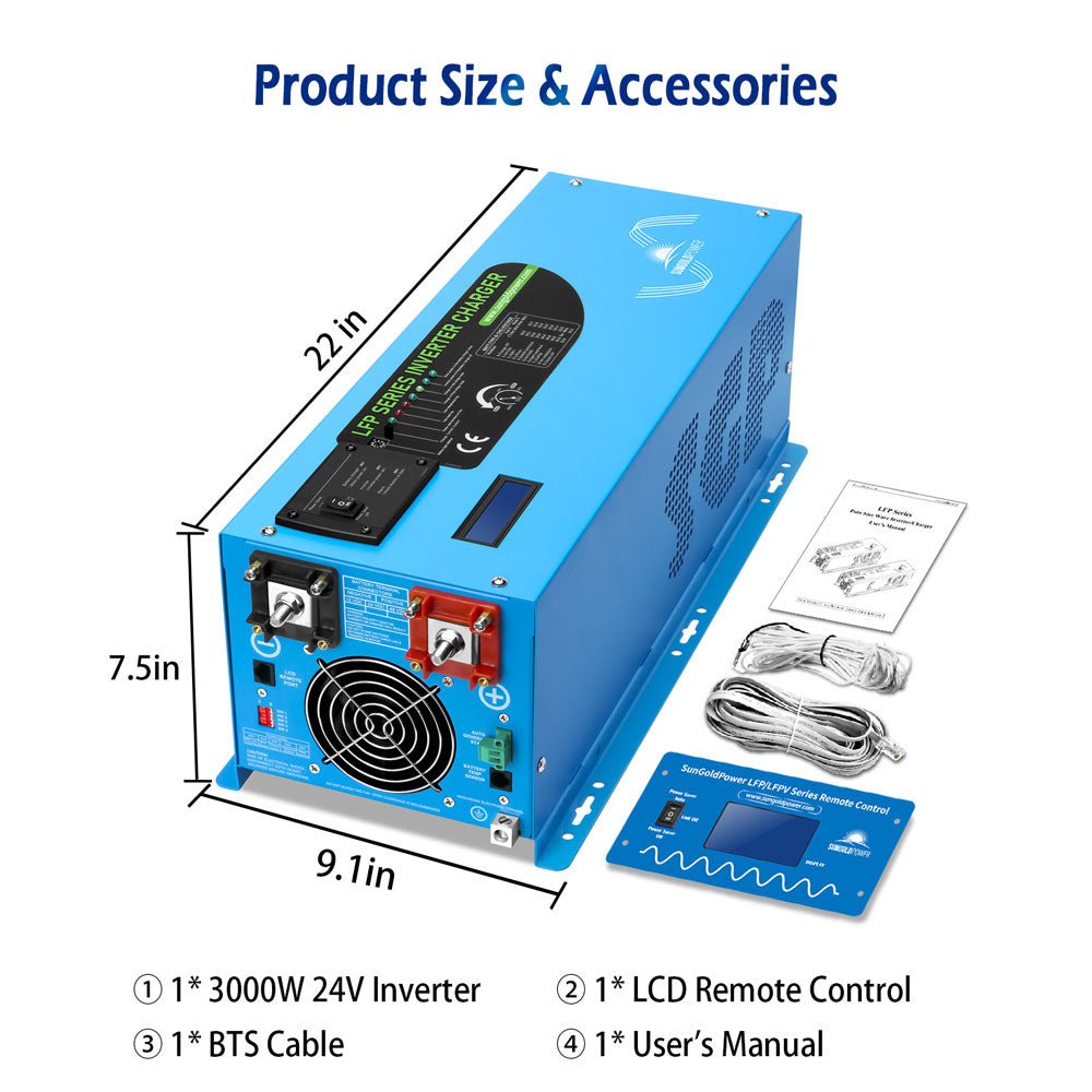 Low Frequency Inverter 3000W-DC24V (single phase) AC input 120V AC output 120V