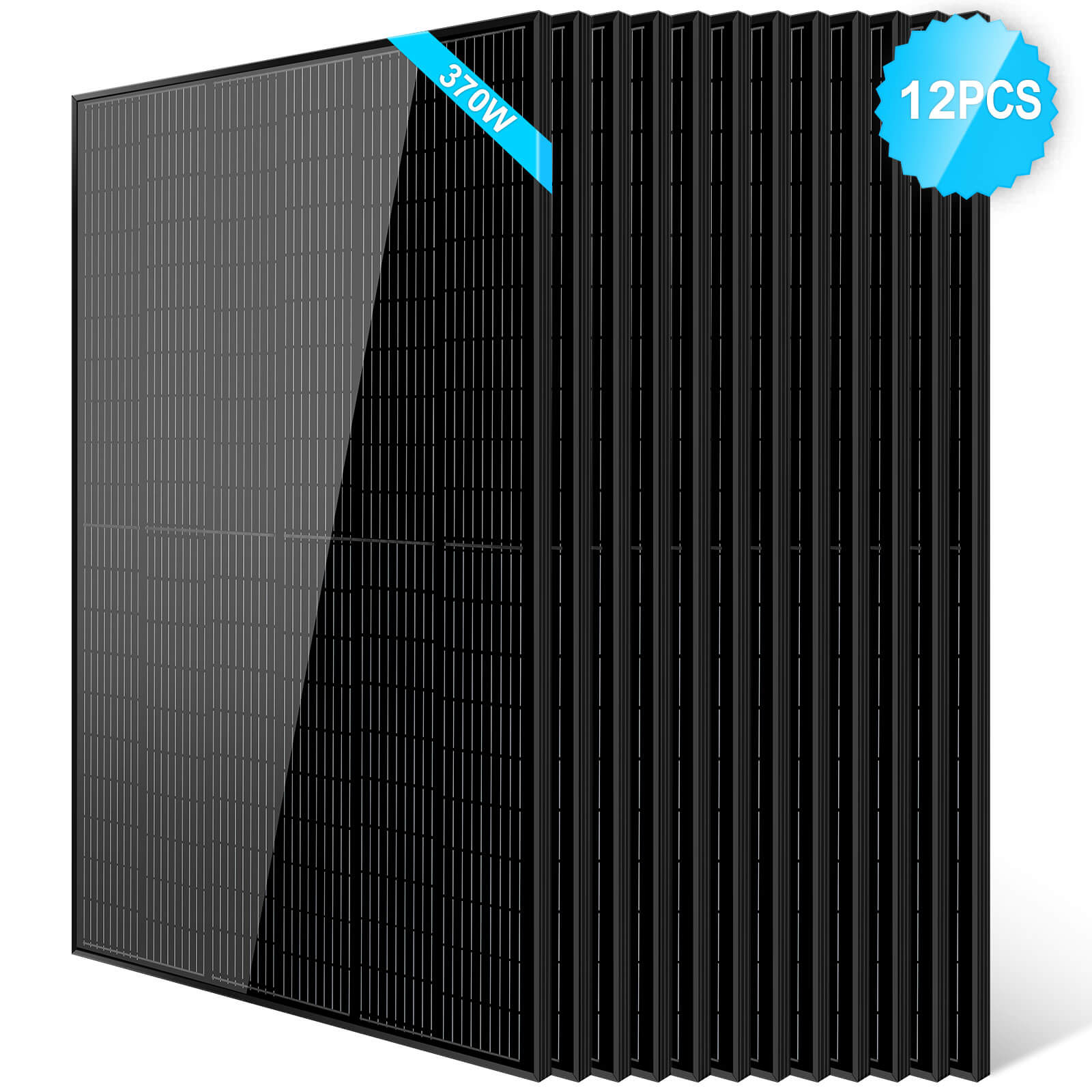 370W Mono Black Solar Panel