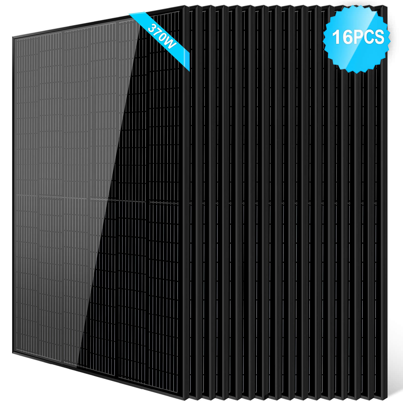 370W Mono Black Solar Panel