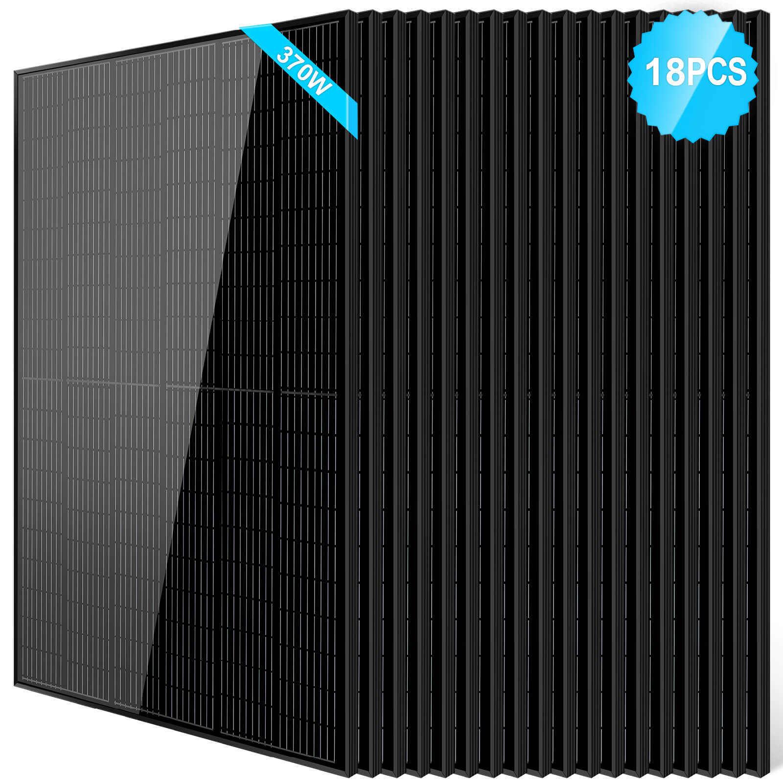 370W Mono Black Solar Panel