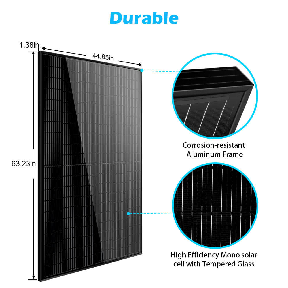 370W Mono Black Solar Panel