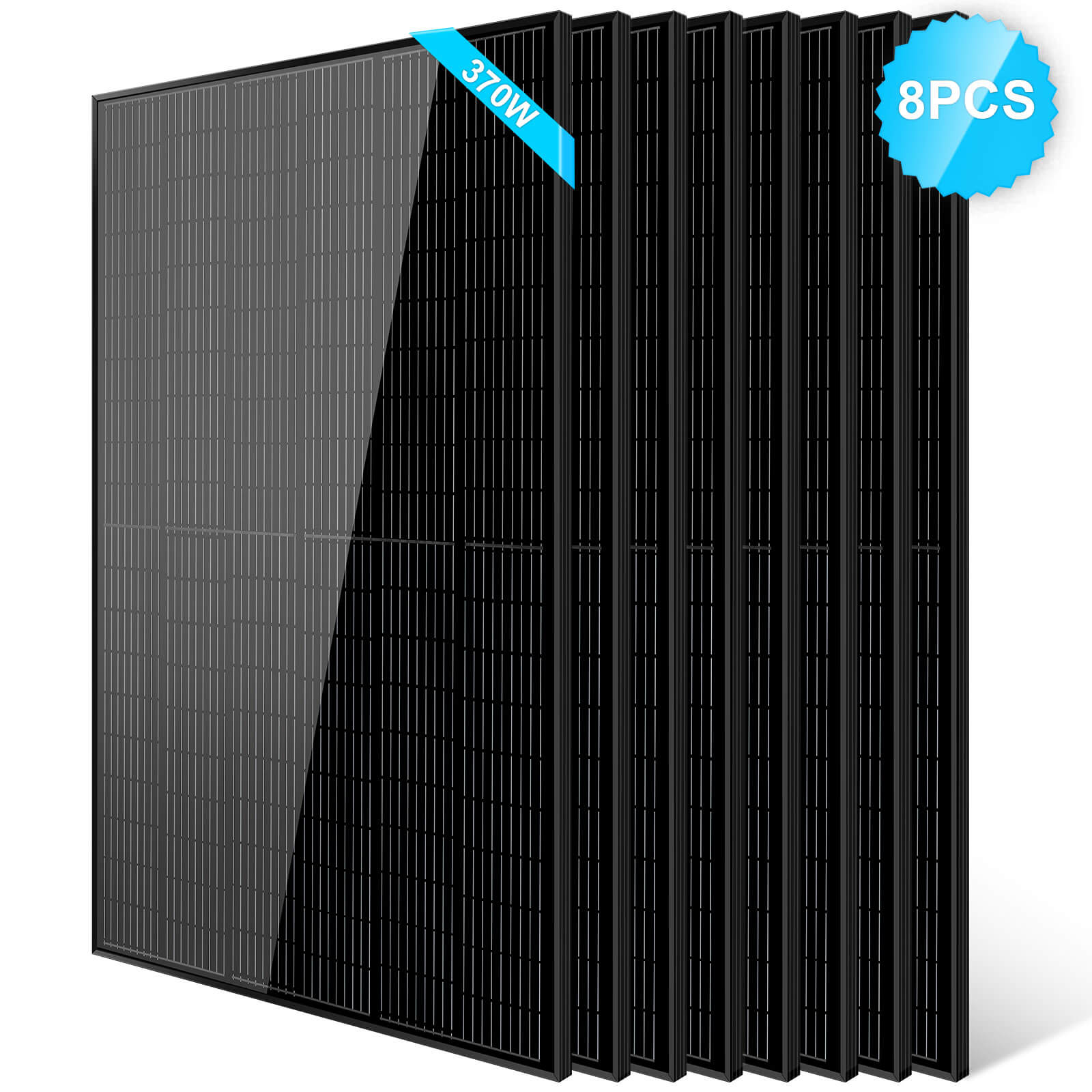 370W Mono Black Solar Panel