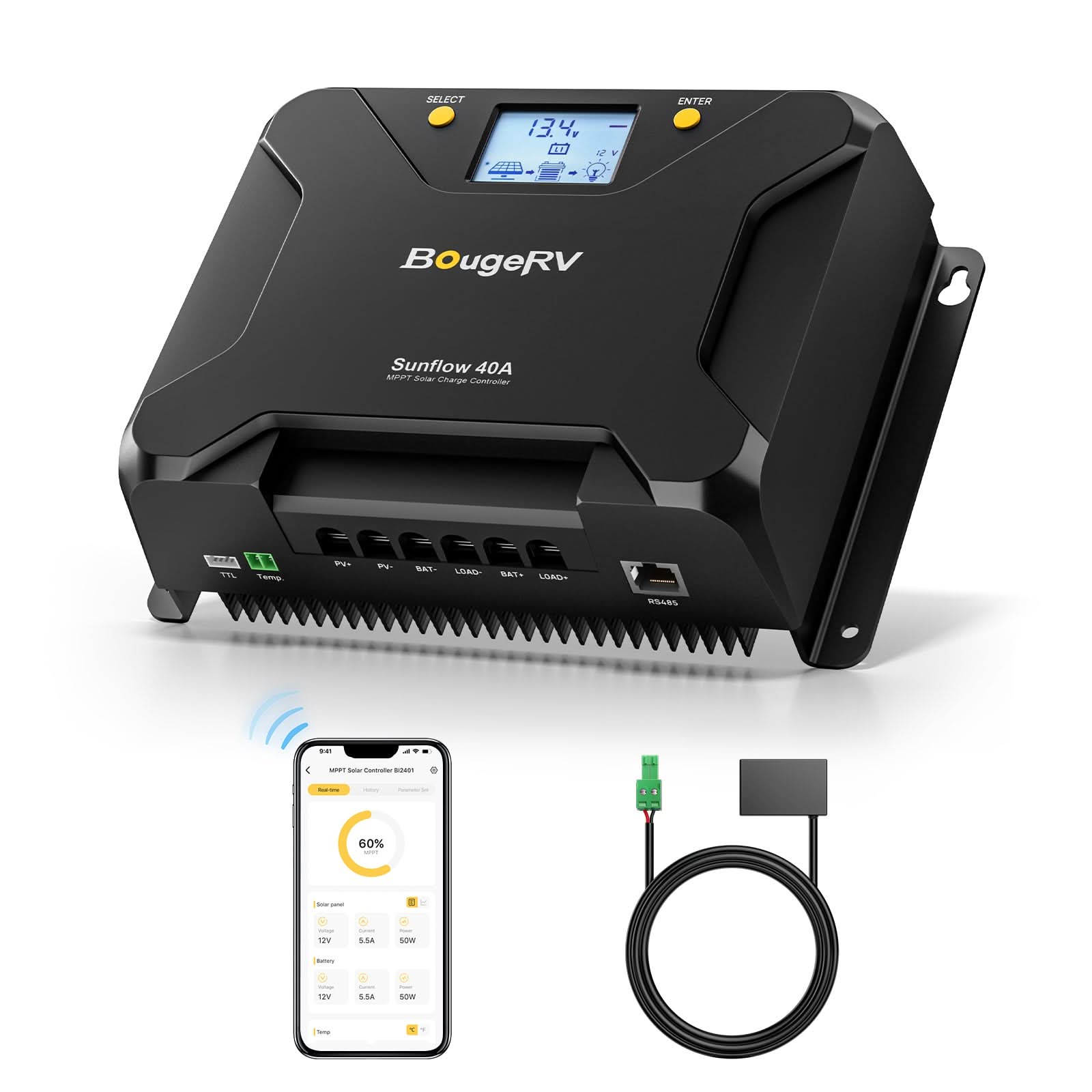 BougeRV 400W 12V CIGS Flexible Solar System Kit (Pre-Punched Holes)