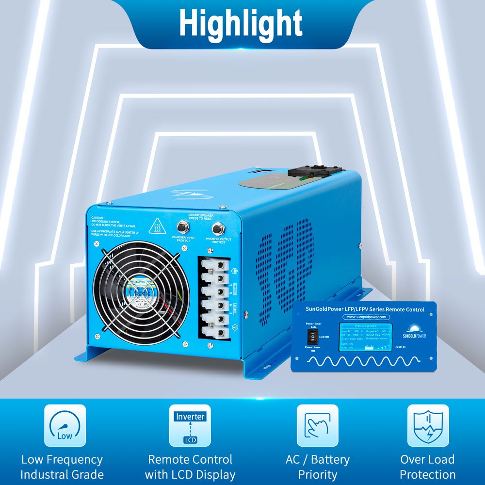 Low Frequency Inverter 4000W-DC12V (single phase) AC input 120V AC output 120V