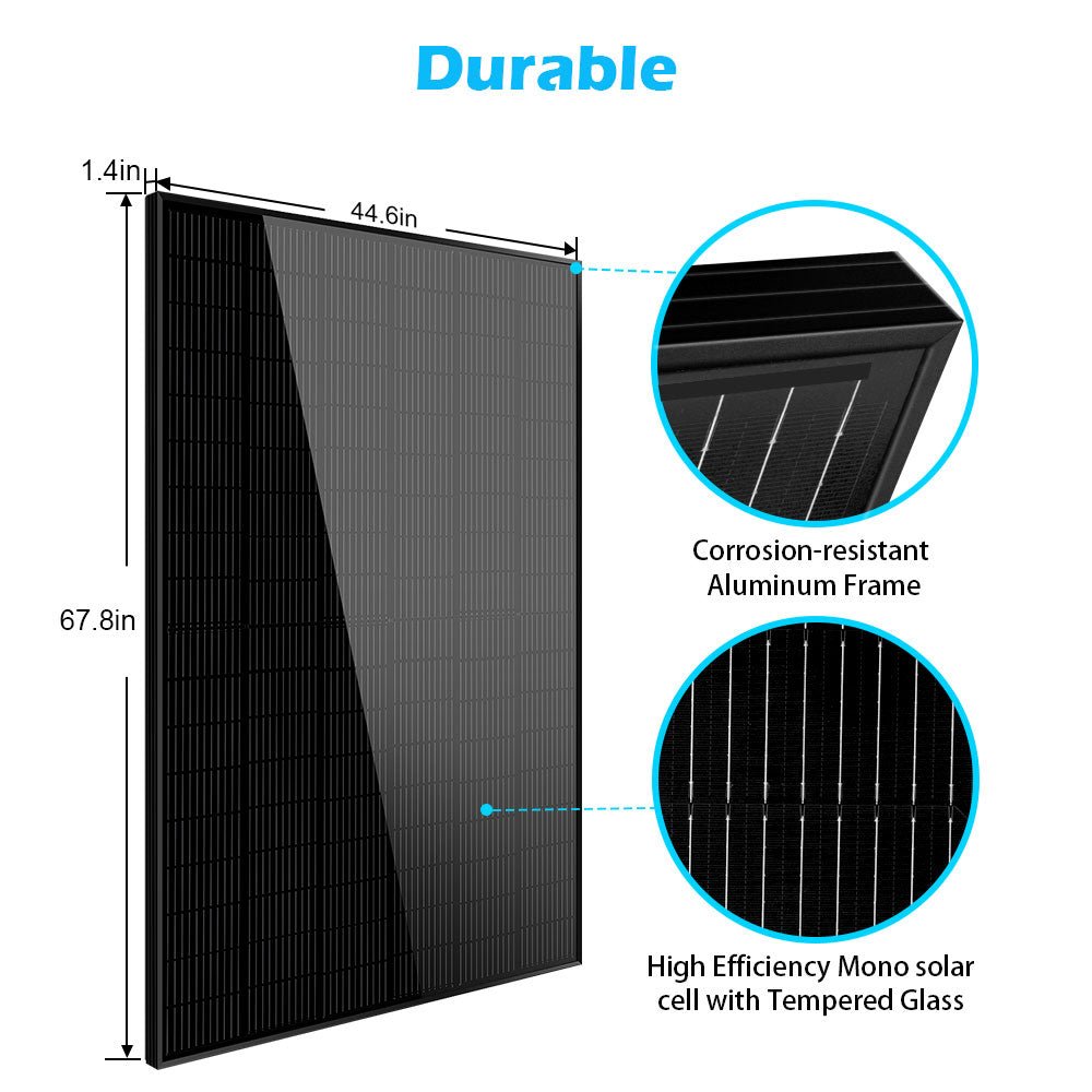 415W MONO BLACK PERC SOLAR PANEL FULL PALLET (32 PANELS)