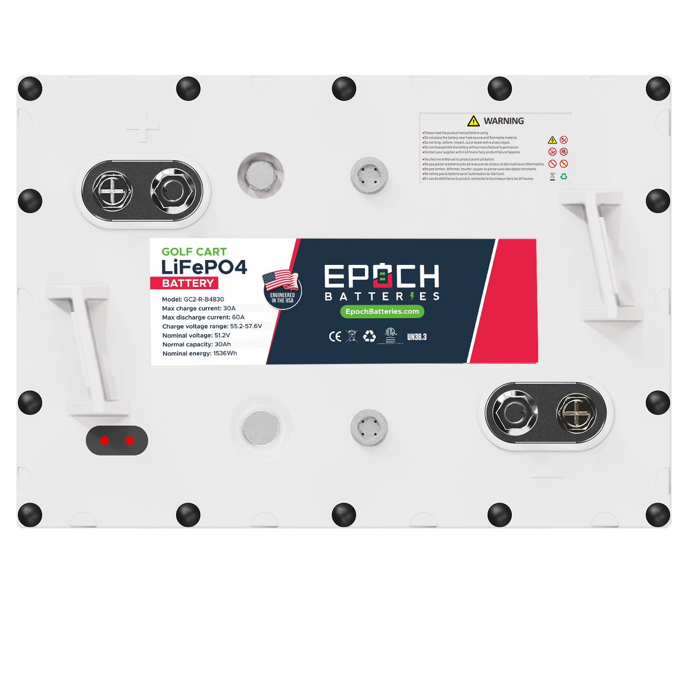 48V 30Ah (1.54kWh) GC2 - Golf Cart LiFePO4 Lithium Battery