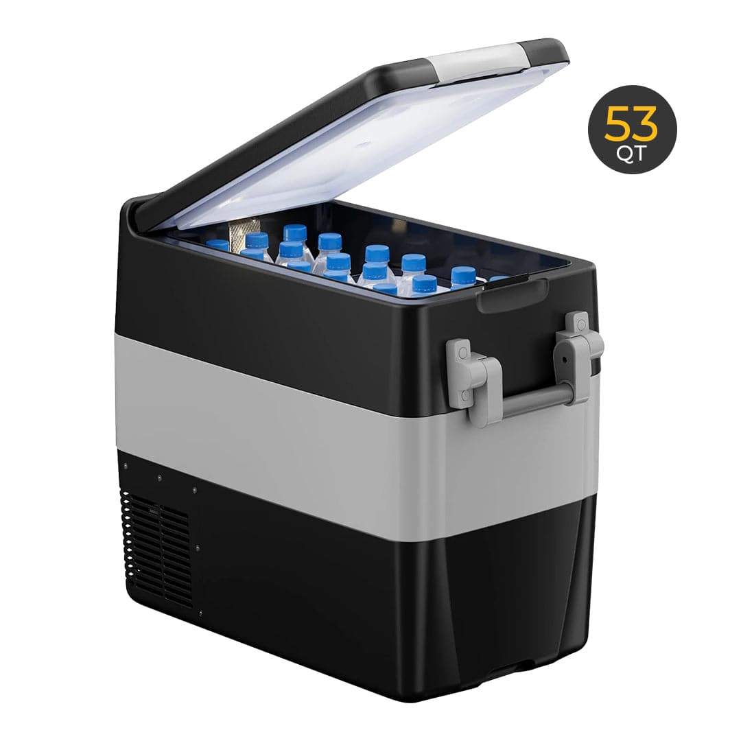 12V 53 Quart (50L) Portable Fridge & 53 Quart Insulated Protective Cover