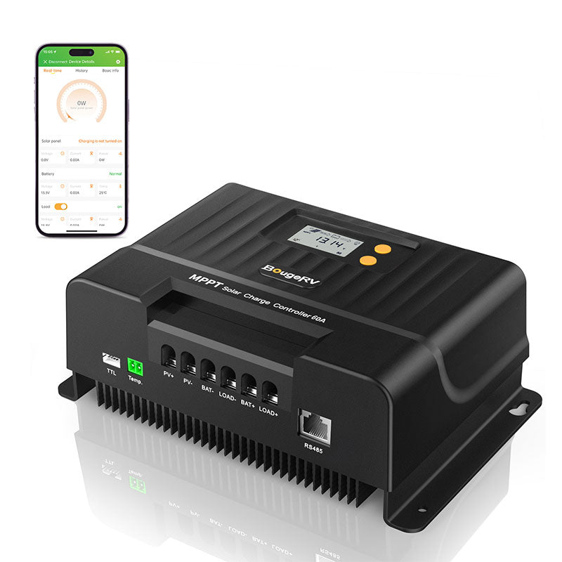 60A MPPT Solar Charge Controller with Bluetooth 12V/24V