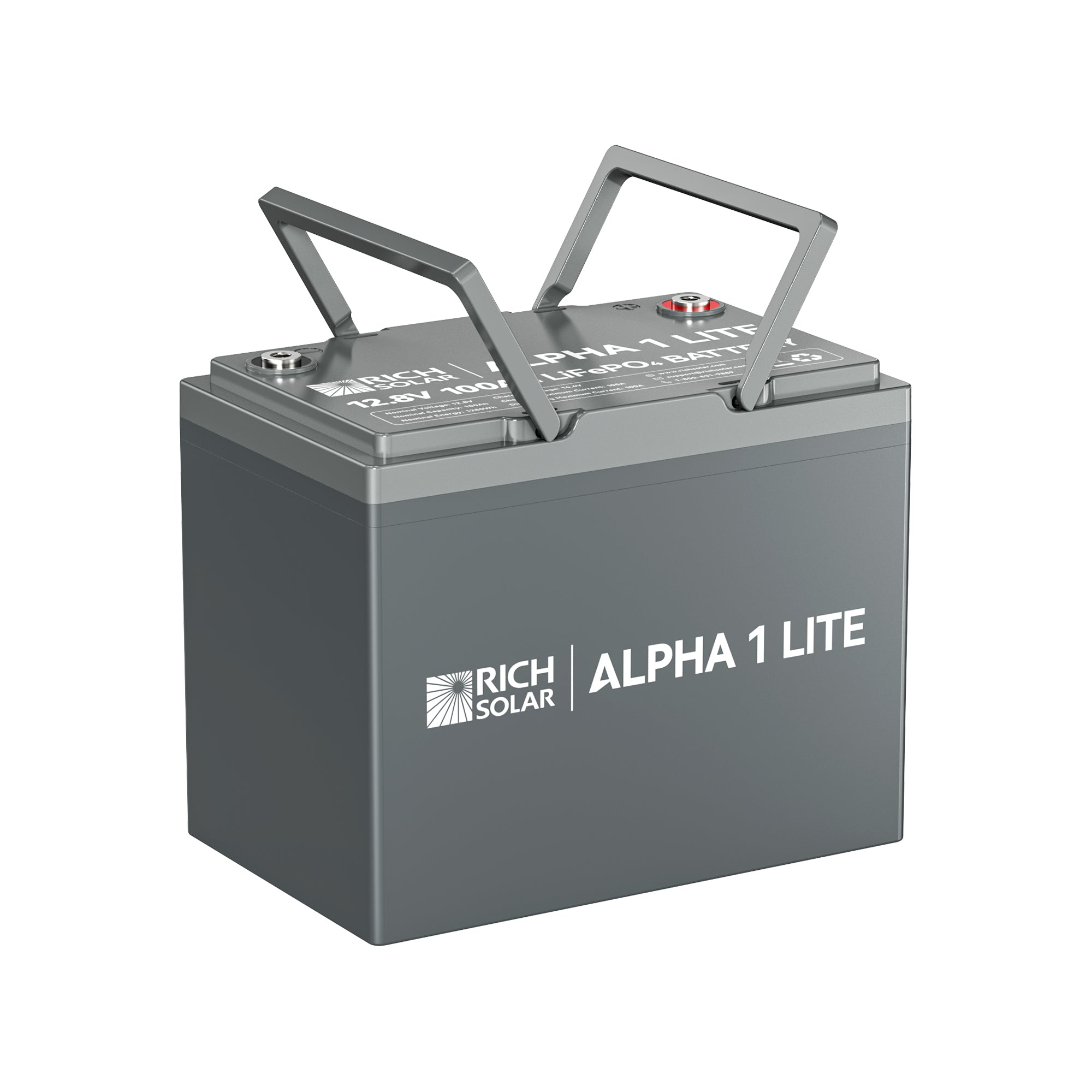 Rich Solar ALPHA 1 LITE | 12V 100Ah LiFePO4 Battery | Lightweight 12V Lithium Battery for RVs, Trailers, Vans, Boats, Off-Grid | 4,000 Lifetime Cycles | Best Value