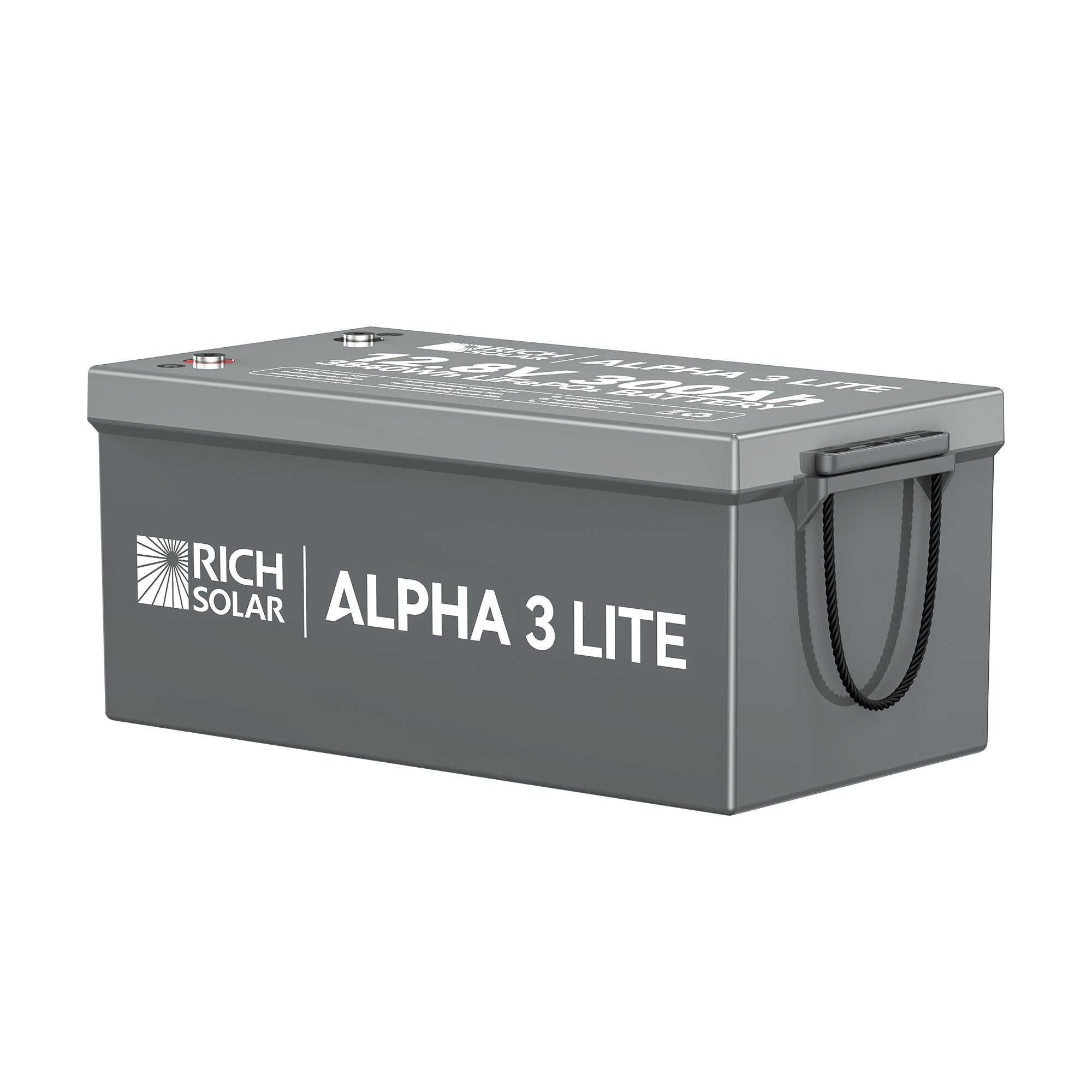 Rich Solar ALPHA 3 LITE | 12V 300Ah LiFePO4 Battery | 12V Lithium Battery for RVs, Cabins, Off-Grid | 4,000 Lifetime Cycles