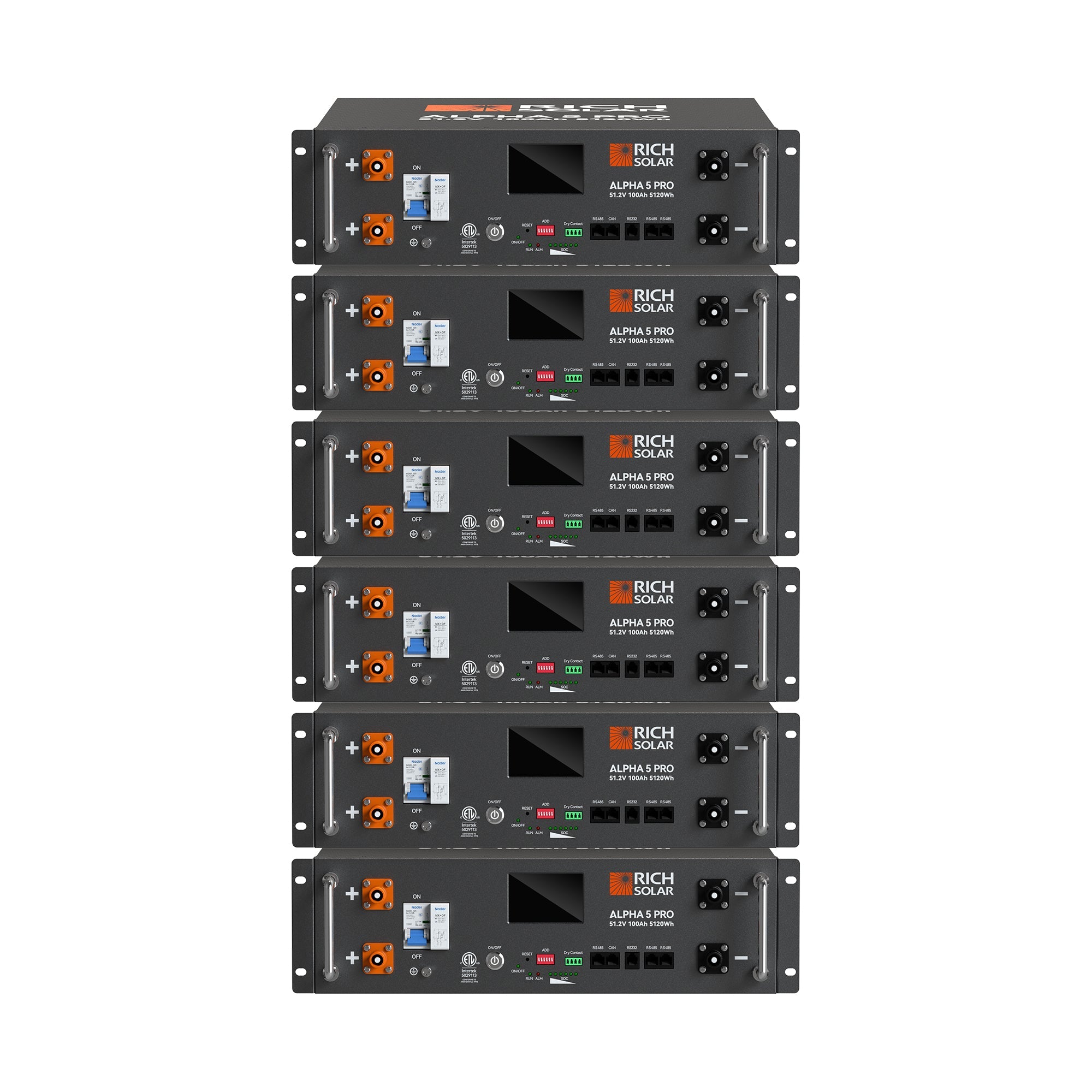 Rich Solar ALPHA 5 PRO | 51.2V 100Ah LiFePO4 Battery | Premium 48V Server Rack Lithium Battery for Residential, Commercial, RVs, Off-Grid | 7,000 Lifetime Cycles | 10 Year Warranty | UL1973, UL9540A Certified