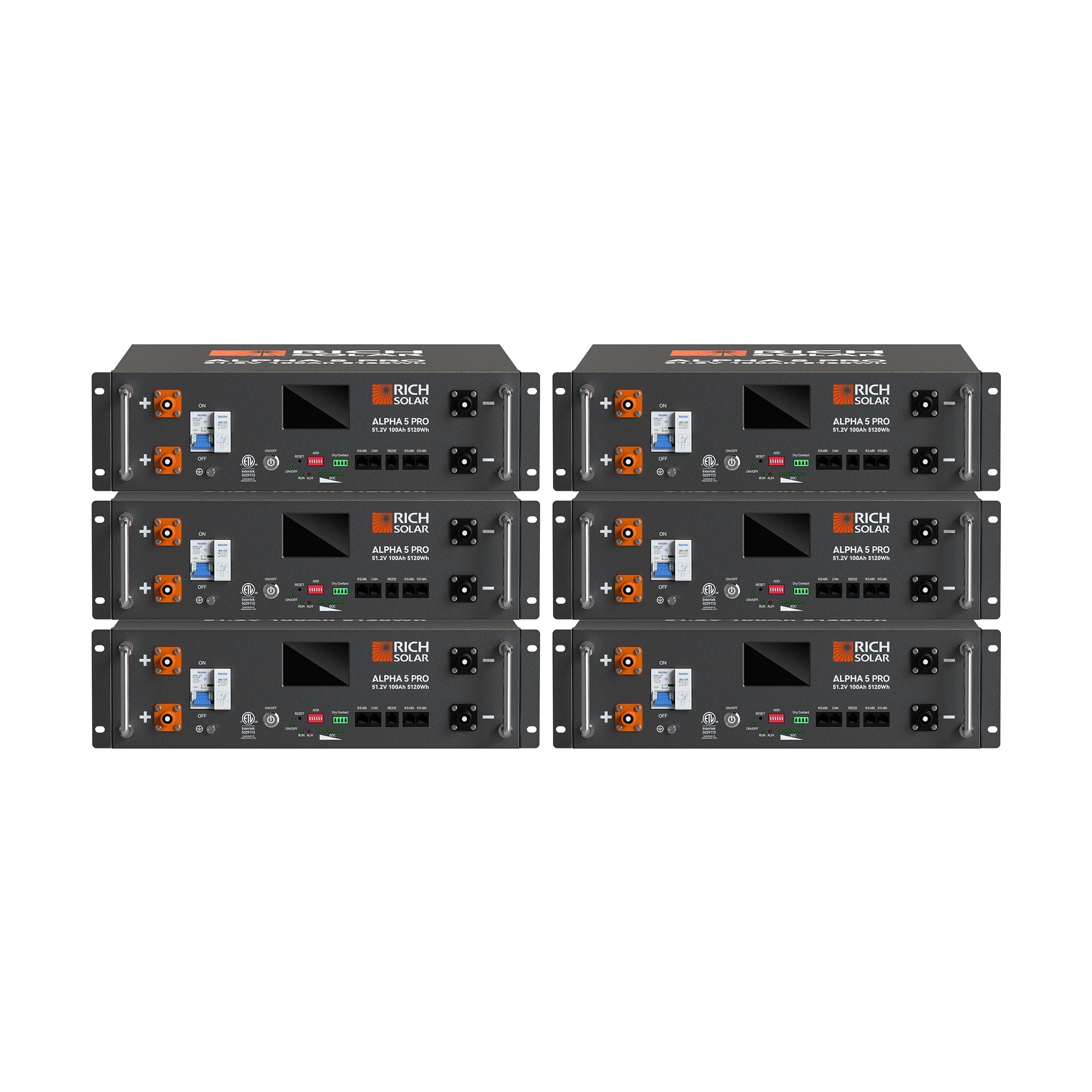 Rich Solar ALPHA 5 PRO | 51.2V 100Ah LiFePO4 Battery | Premium 48V Server Rack Lithium Battery for Residential, Commercial, RVs, Off-Grid | 7,000 Lifetime Cycles | 10 Year Warranty | UL1973, UL9540A Certified