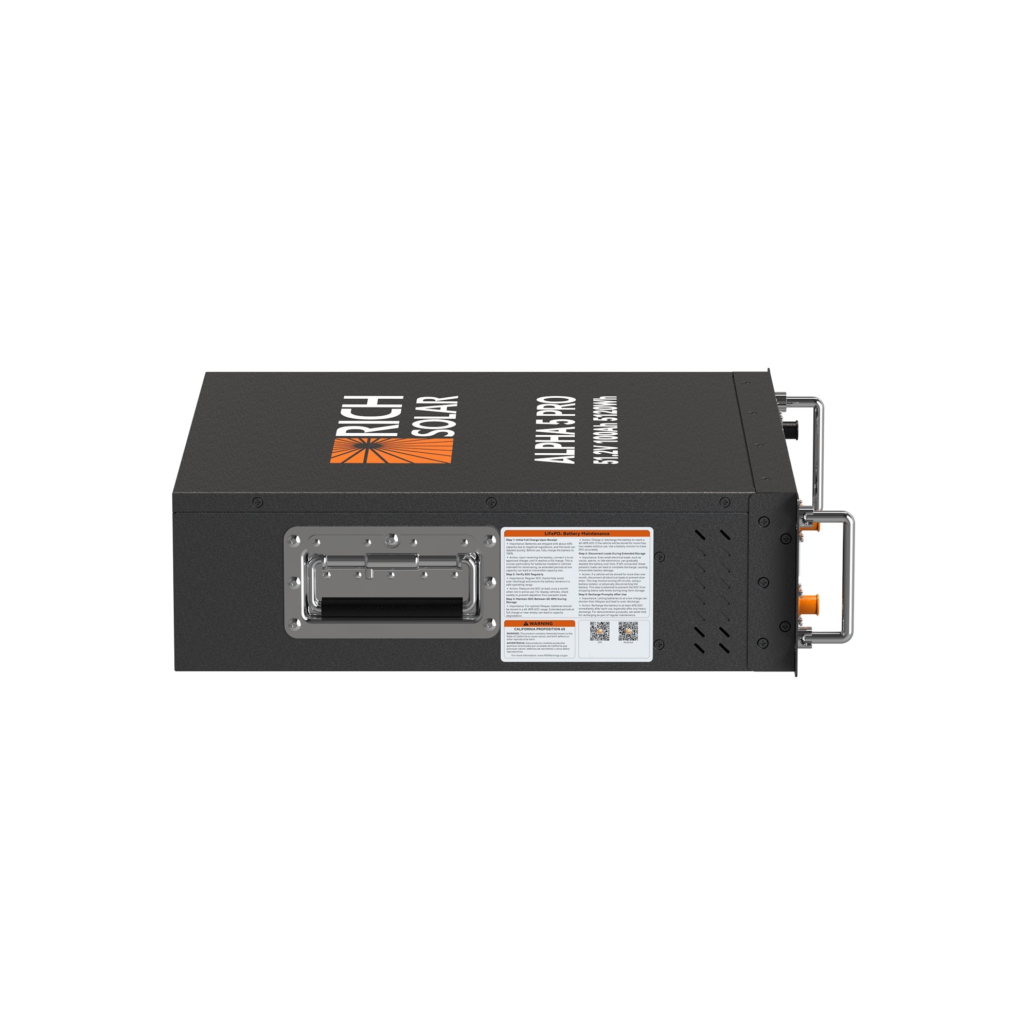 Rich Solar ALPHA 5 PRO | 51.2V 100Ah LiFePO4 Battery | Premium 48V Server Rack Lithium Battery for Residential, Commercial, RVs, Off-Grid | 7,000 Lifetime Cycles | 10 Year Warranty | UL1973, UL9540A Certified