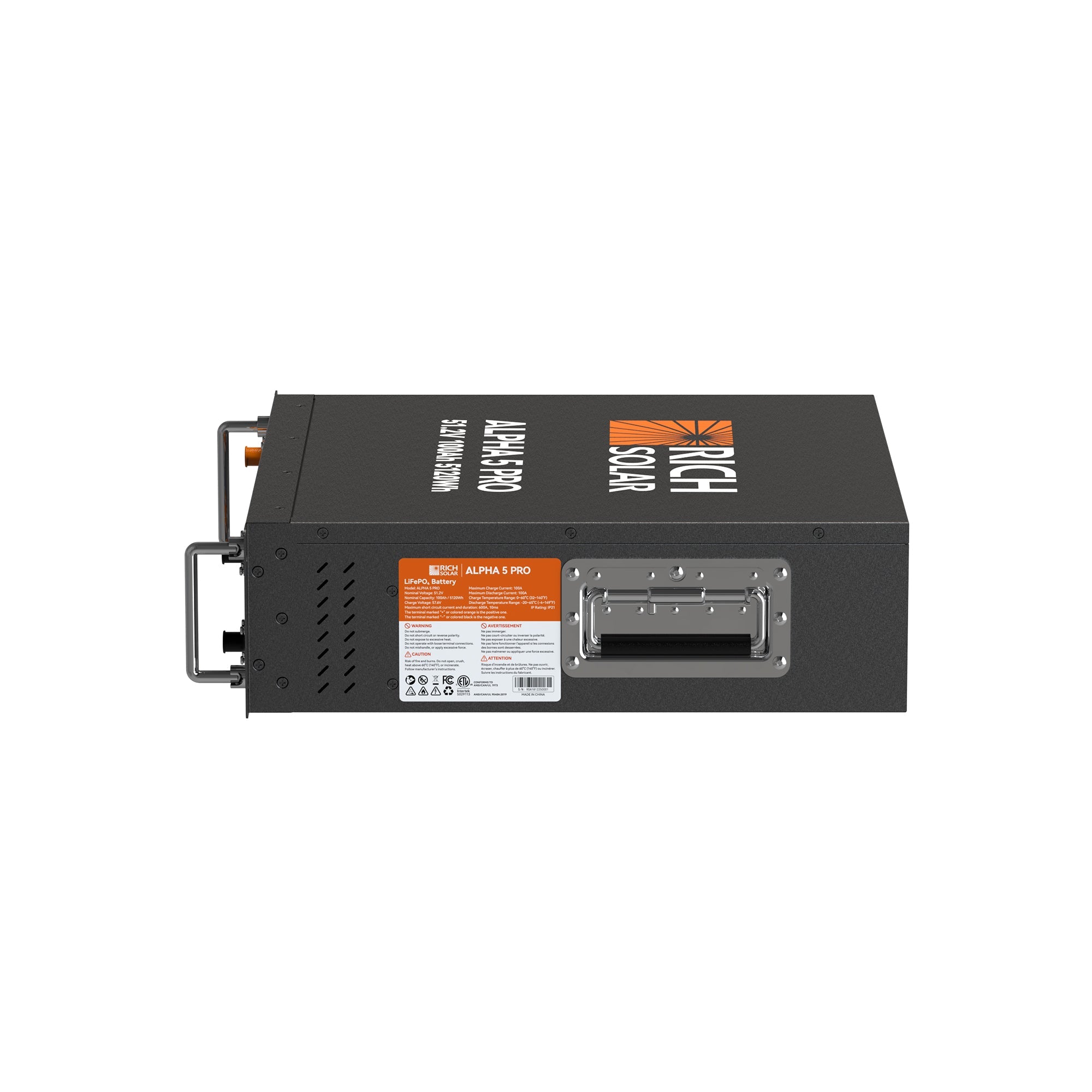 Rich Solar ALPHA 5 PRO | 51.2V 100Ah LiFePO4 Battery | Premium 48V Server Rack Lithium Battery for Residential, Commercial, RVs, Off-Grid | 7,000 Lifetime Cycles | 10 Year Warranty | UL1973, UL9540A Certified