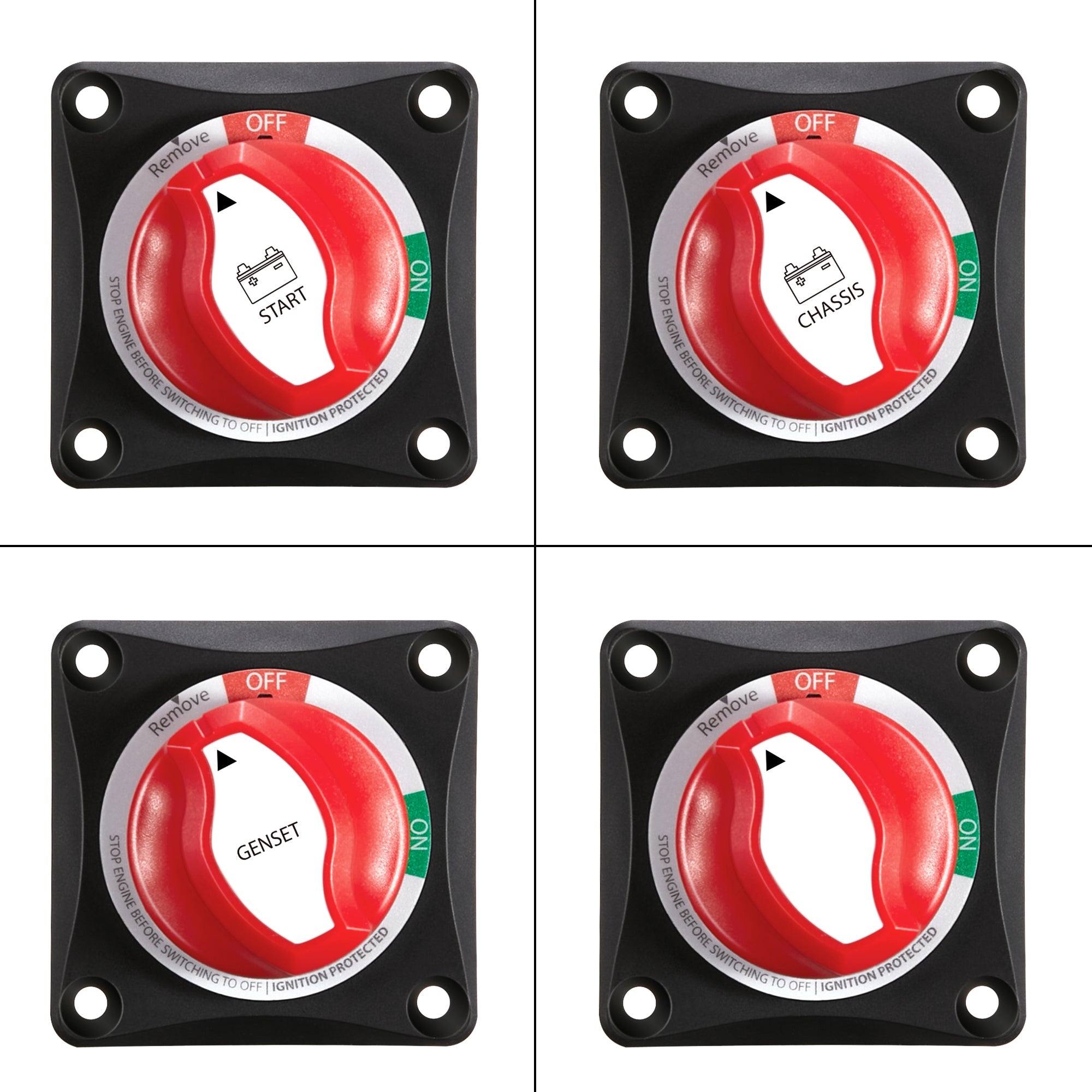 Rich Solar 275A On/Off Battery Switch | 275 Amp DC Switch with Removable Knob for Isolation and Safety | Easy Install