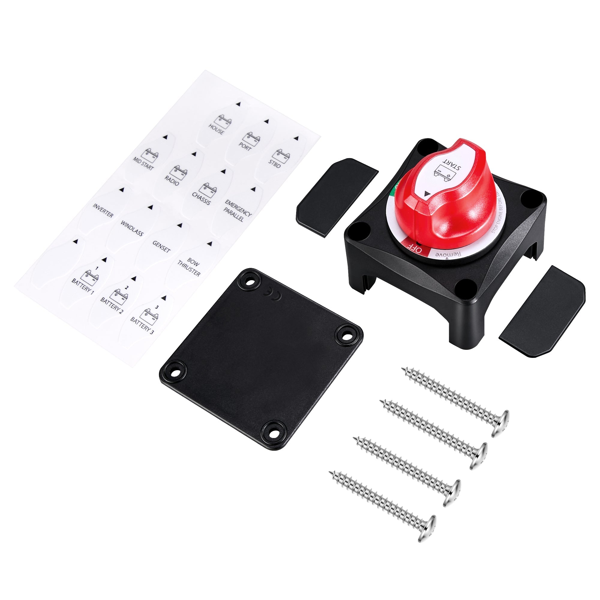 Rich Solar 275A On/Off Battery Switch | 275 Amp DC Switch with Removable Knob for Isolation and Safety | Easy Install